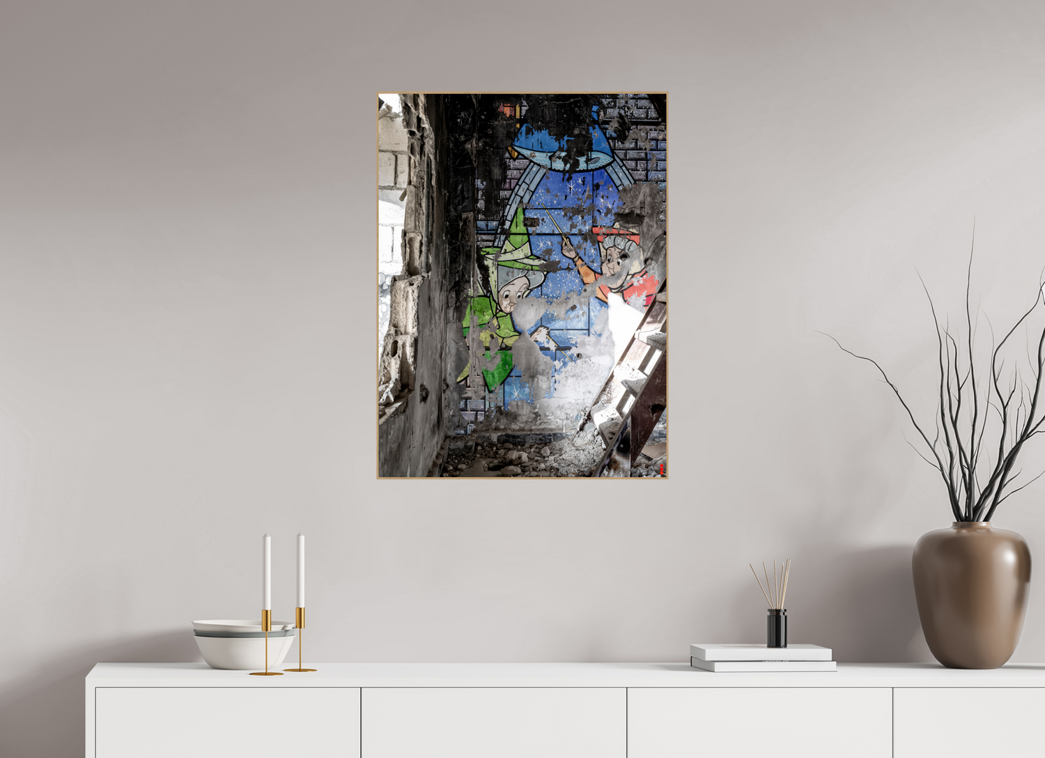 60 x 80 cm, Foto in ArtBox aus Massivholz Eiche natur RED³ SCSI Mazaya III