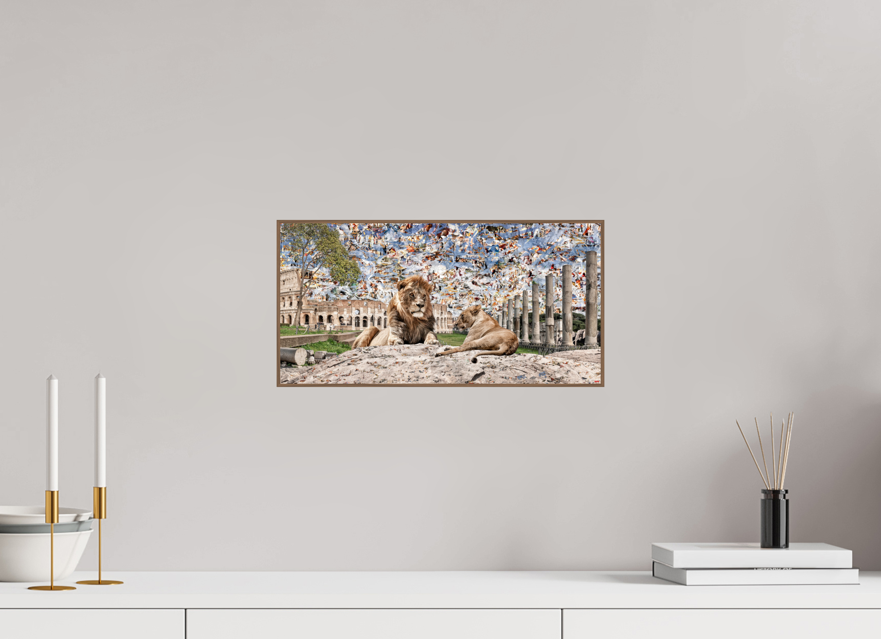 40 x 20 cm, Foto in ArtBox aus Massivholz Nussbaum RED³ WC Adjesa V