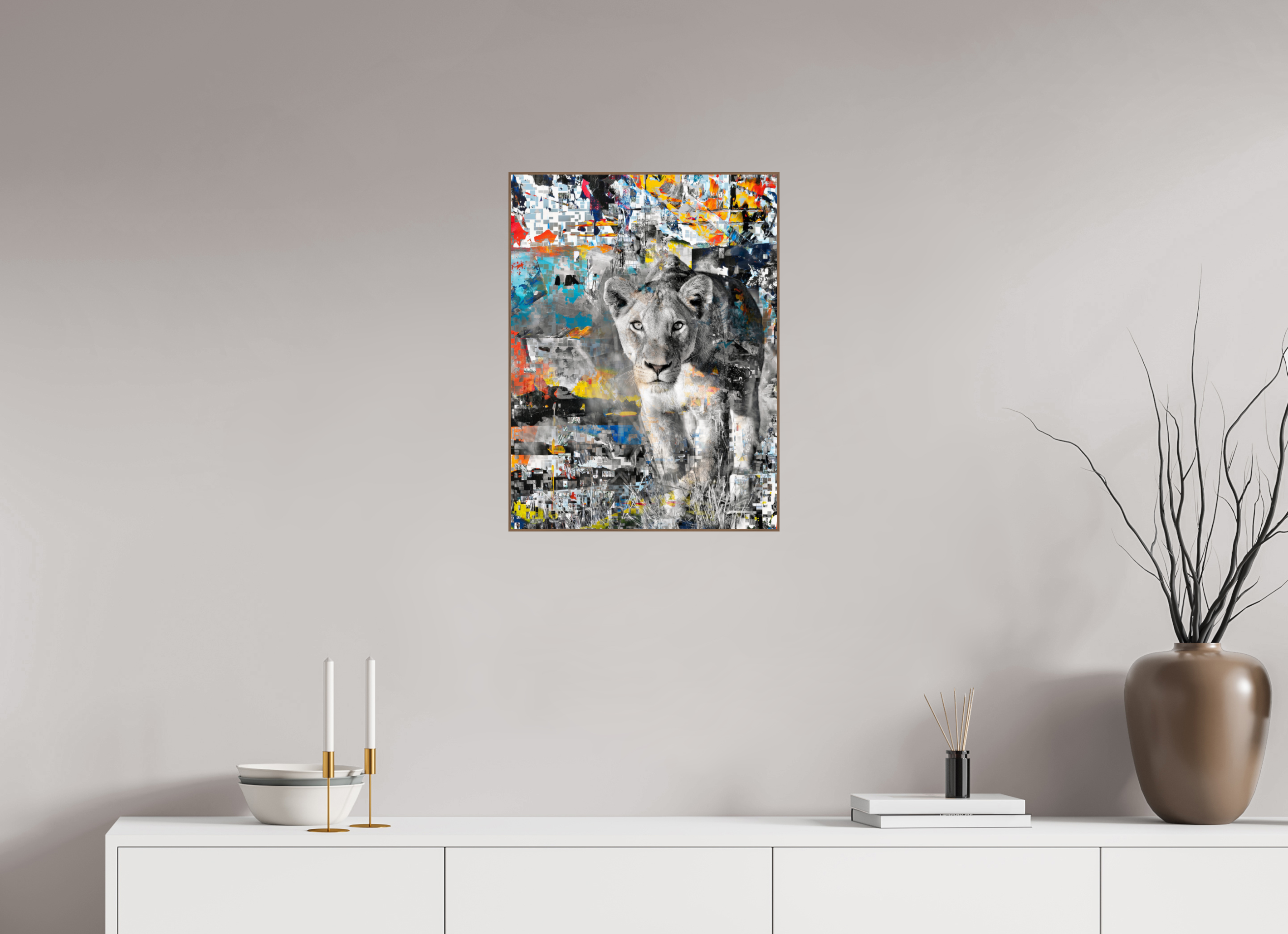 45 x 60 cm, Foto in ArtBox aus Massivholz Nussbaum RED³ Kachine III