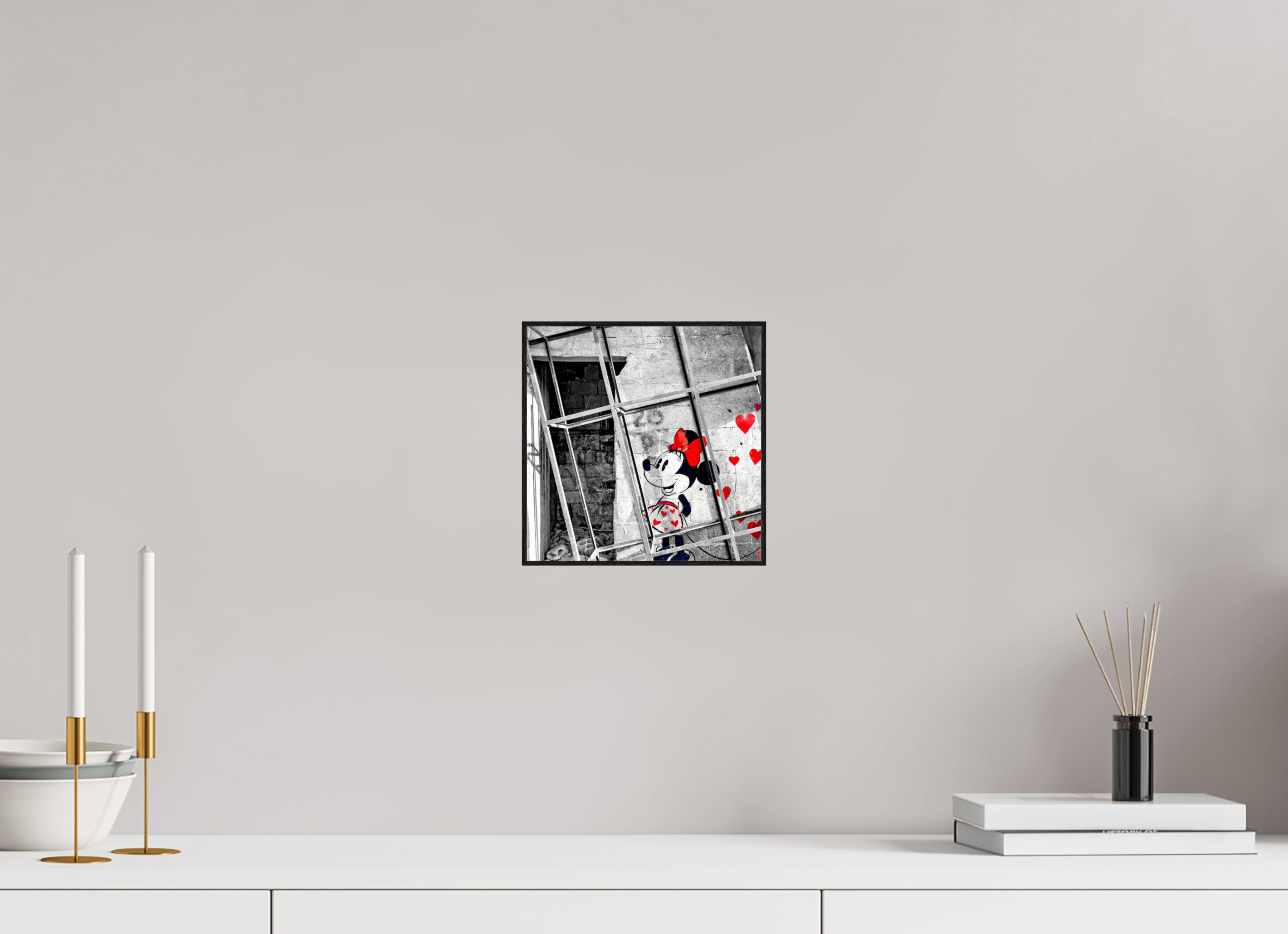 20 x 20 cm, Foto in ArtBox aus Massivholz Eiche schwarz RED³ SCSI Madiar II