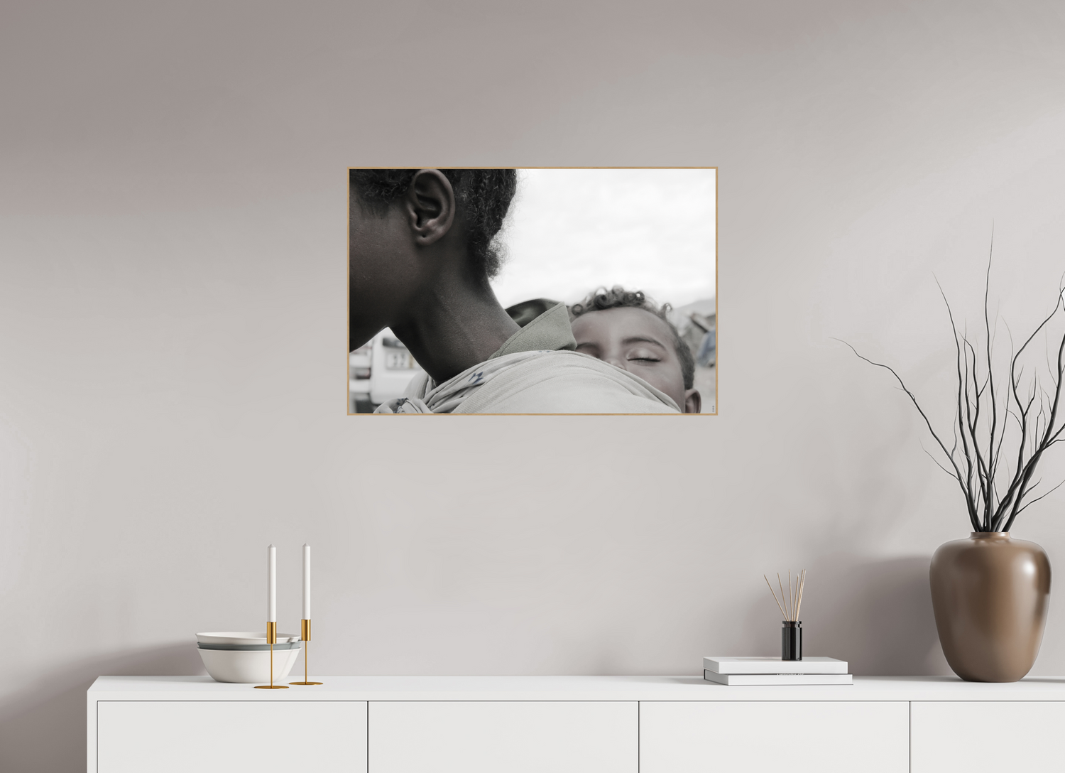 75 x 50 cm, Foto in ArtBox aus Massivholz Eiche natur RED³ PH Machui I