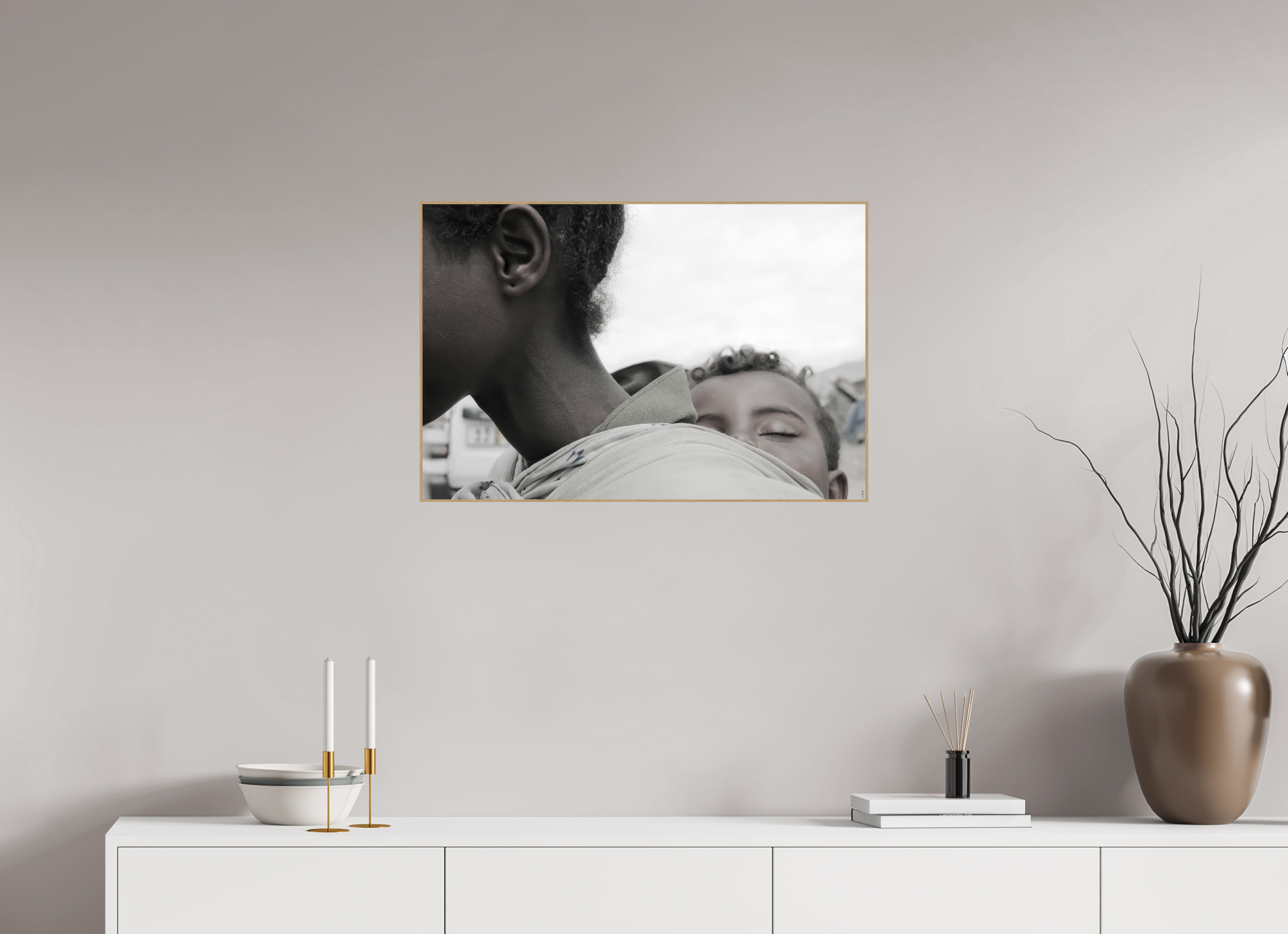 75 x 50 cm, Foto in ArtBox aus Massivholz Eiche natur RED³ PH Machui I