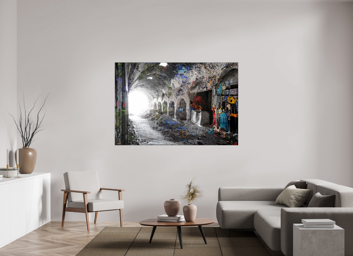 178,8 x 120 cm, Slimline Einfassung schwarz unter 2mm Acrylglas FA SCSI Maysa I