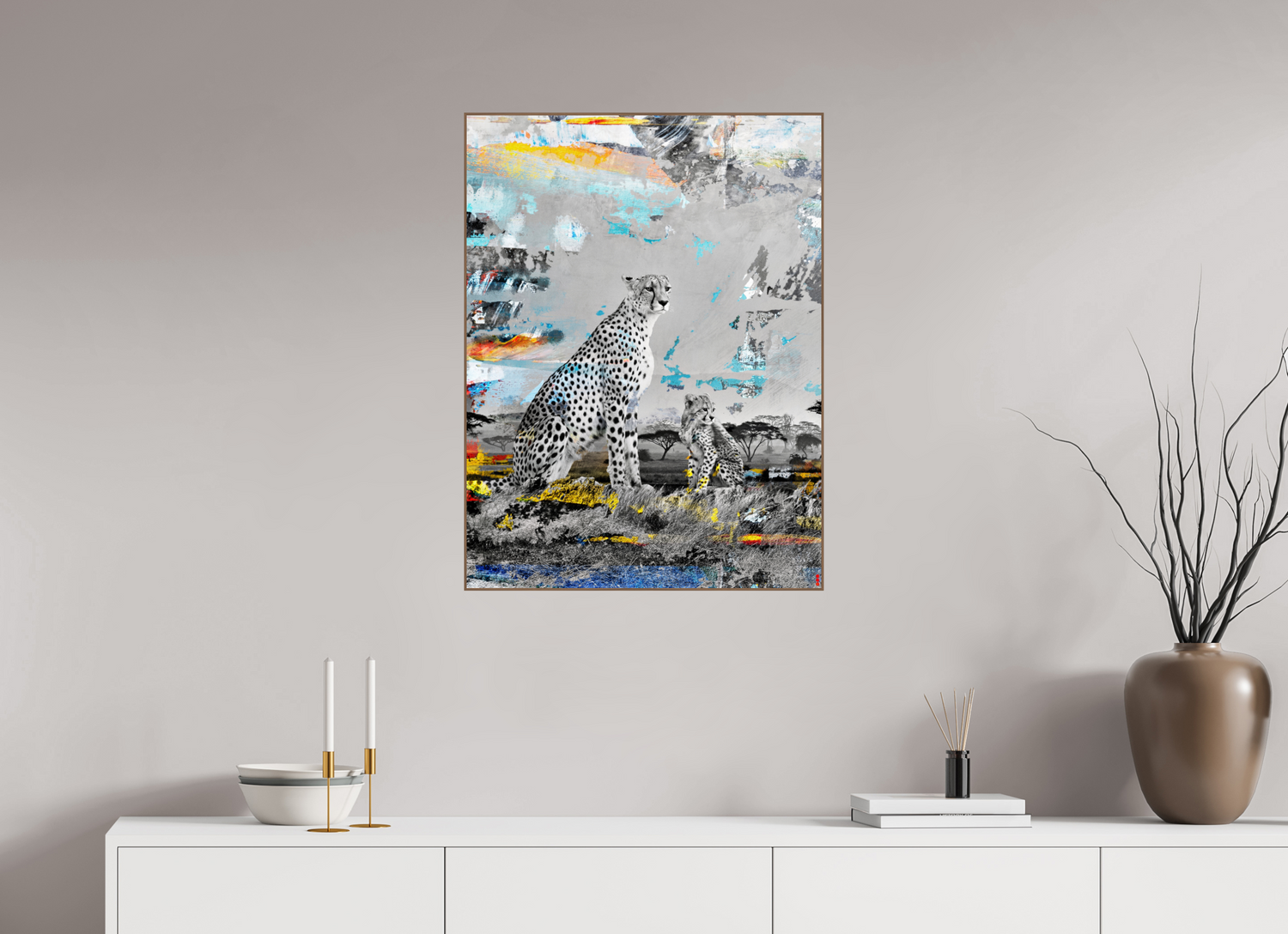 60 x 80 cm, Foto in ArtBox aus Massivholz Nussbaum RED³ WC Ladebayo III