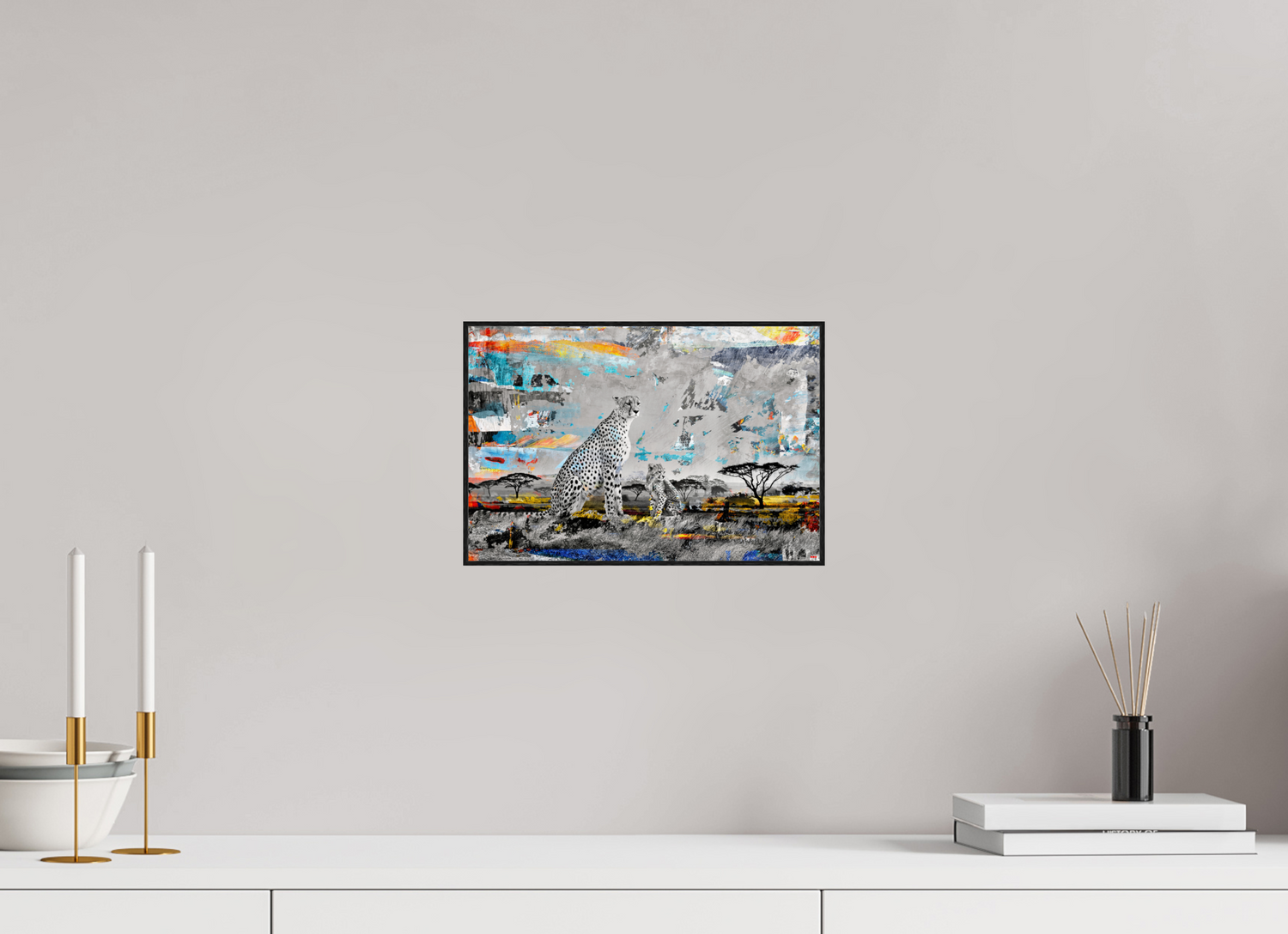 30 x 20 cm, Foto in ArtBox aus Massivholz Eiche schwarz RED³ WC Ladebayo I