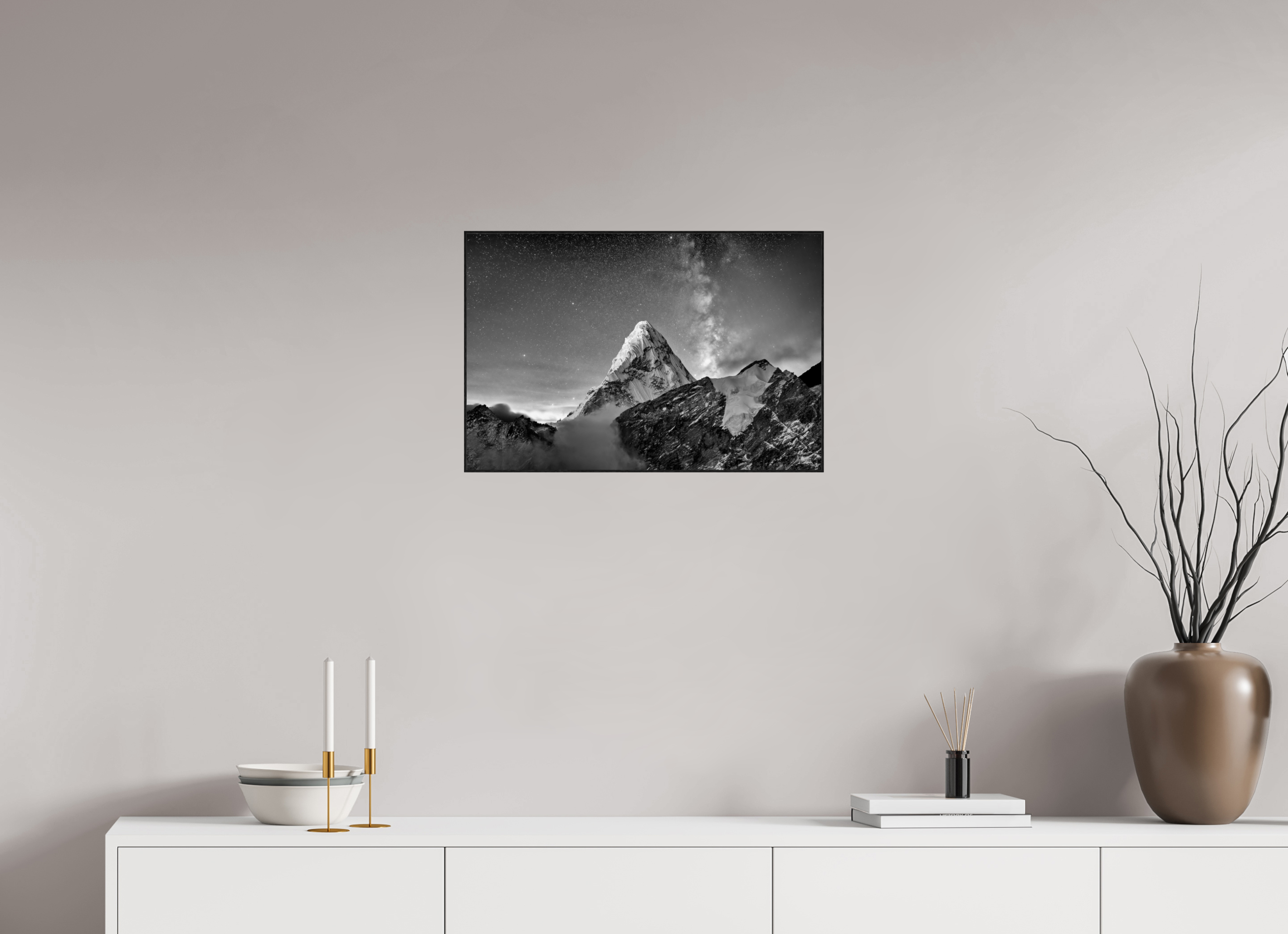 60 x 40 cm, Foto in ArtBox aus Massivholz Eiche schwarz RED³ PH Sujata I