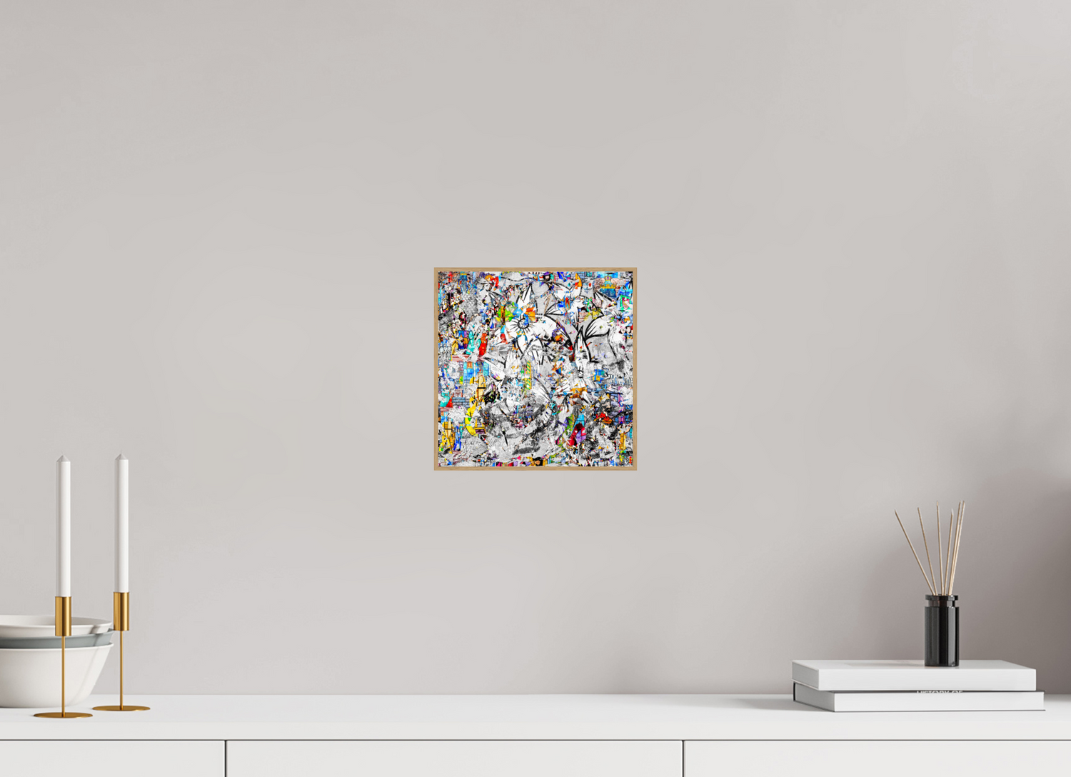 20 x 20 cm, Foto in ArtBox aus Massivholz Eiche natur RED³ SCSI Miraaj II