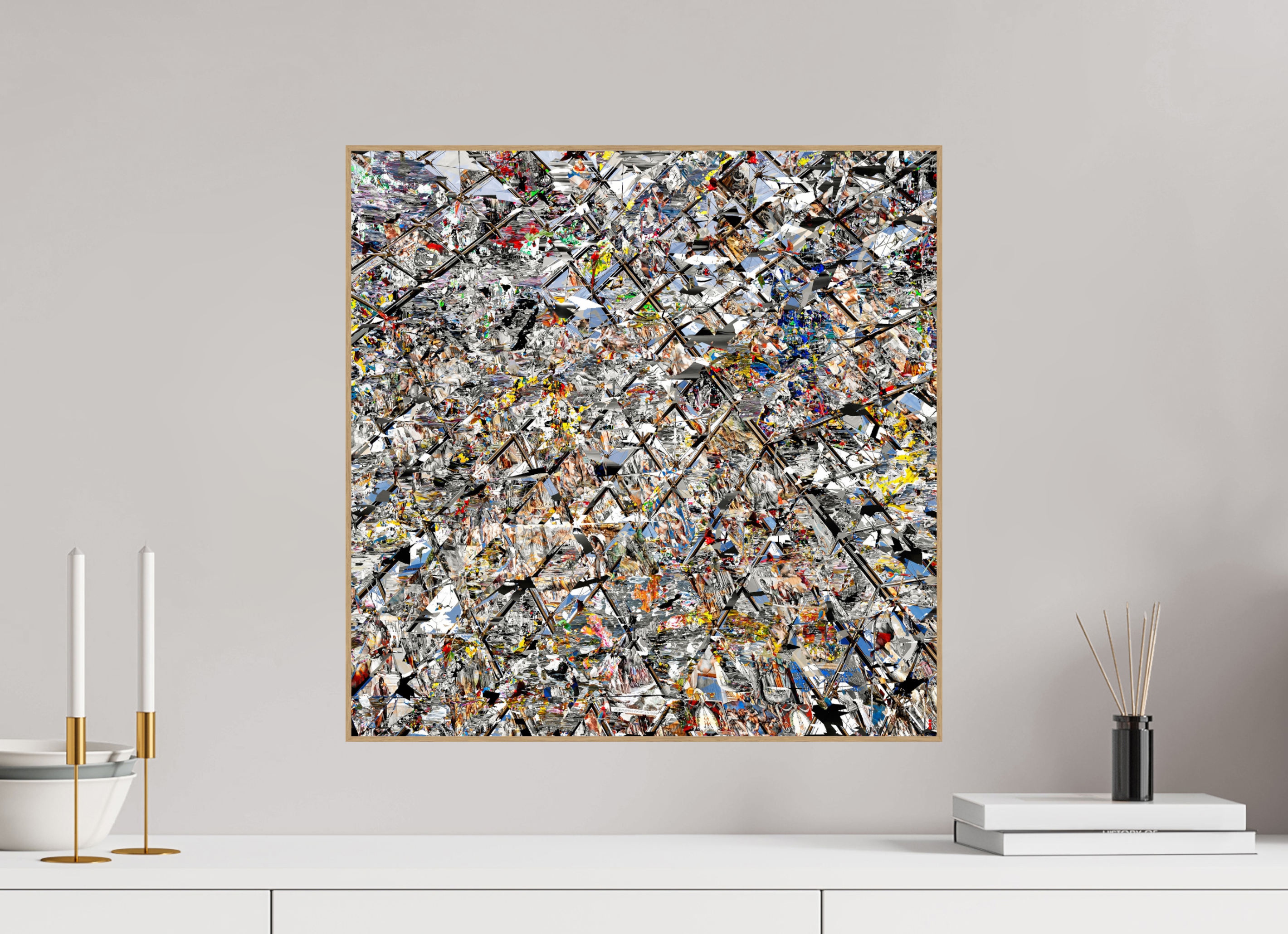 50 x 50 cm, Foto in ArtBox aus Massivholz Eiche natur RED³ HP Lacrimosa II