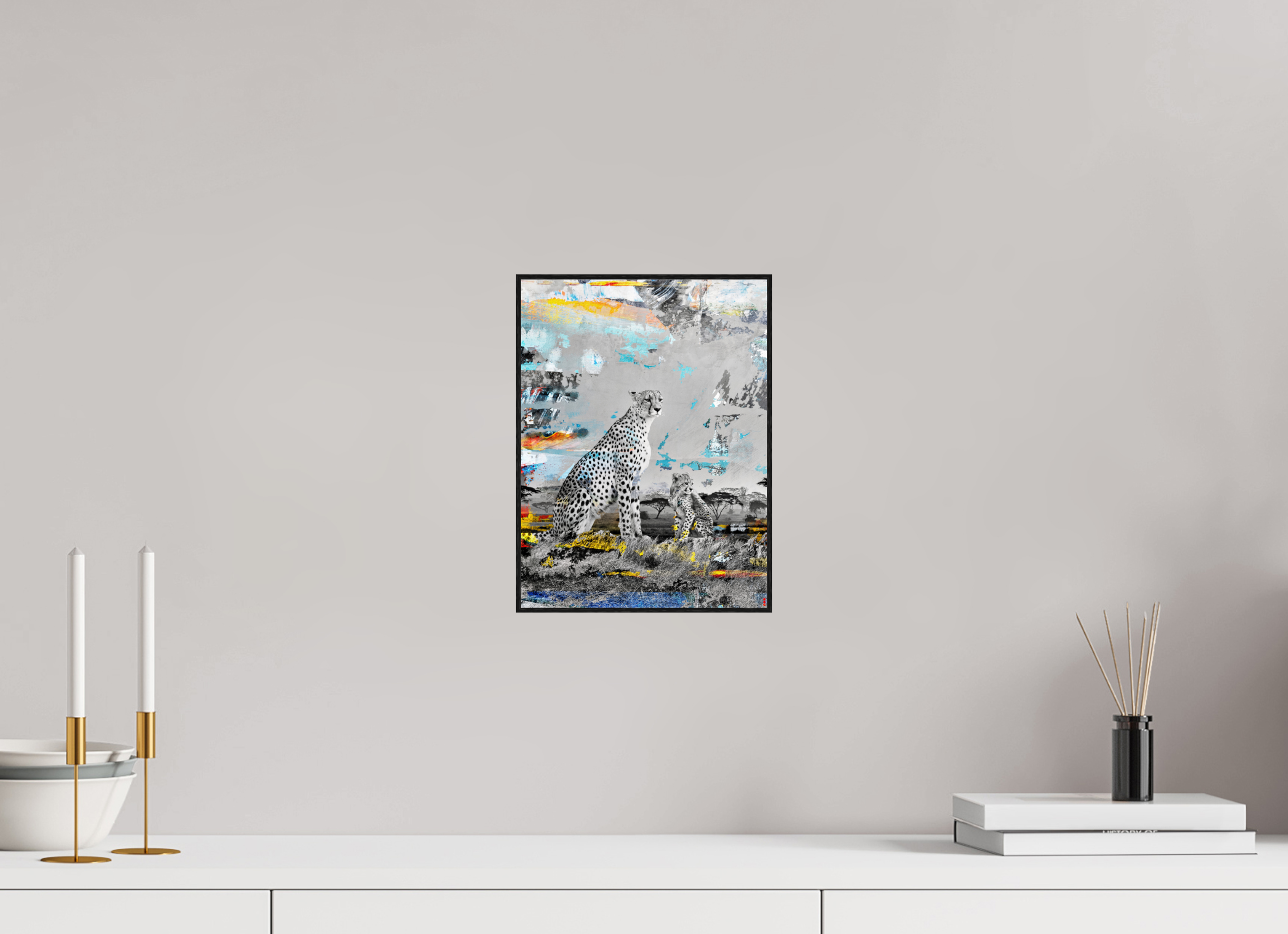 21 x 28 cm, Foto in ArtBox aus Massivholz Eiche schwarz RED³ WC Ladebayo III