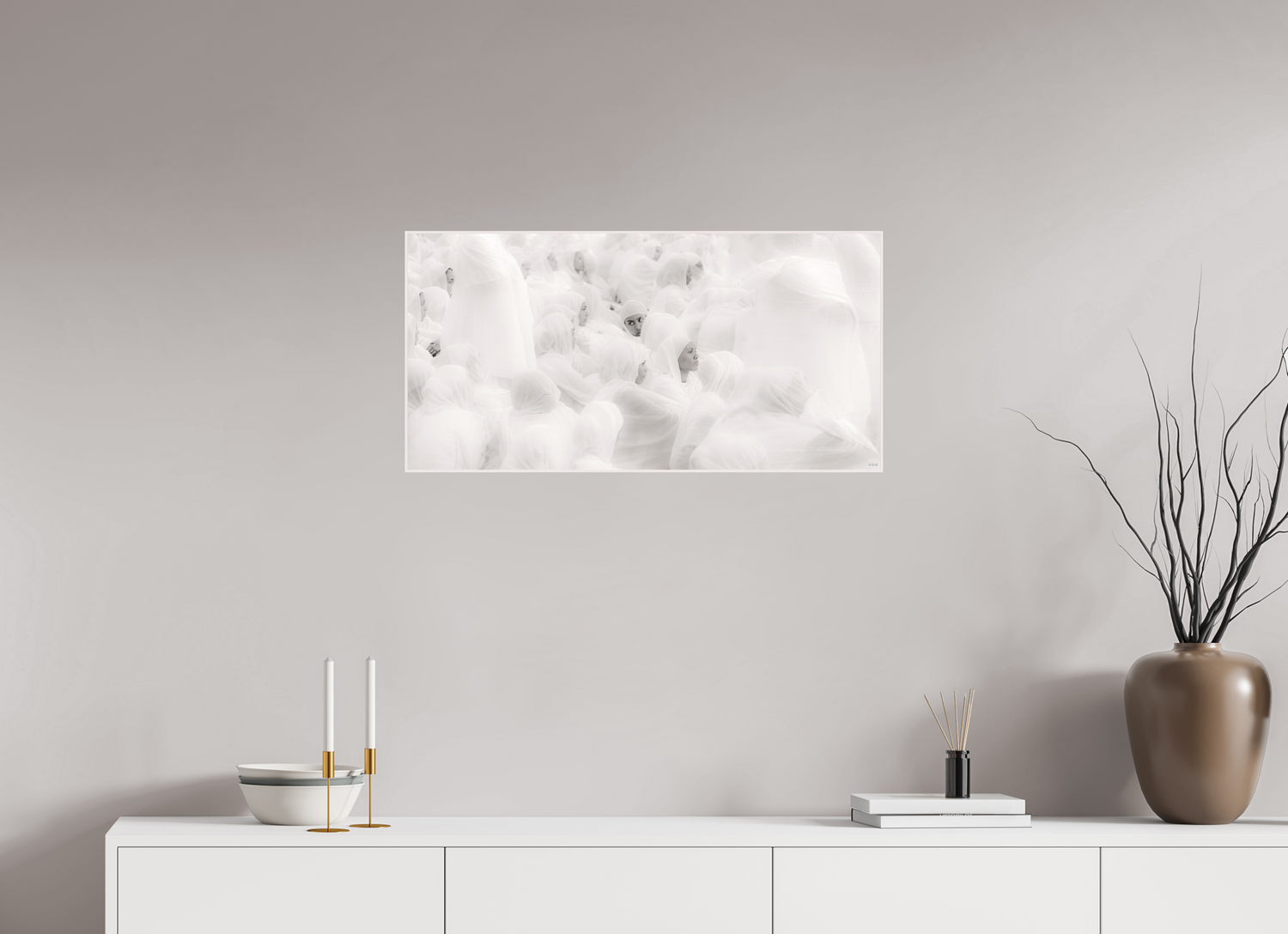 80 x 40 cm, Foto in ArtBox aus Massivholz Ahorn weiß RED³ PH Malia V