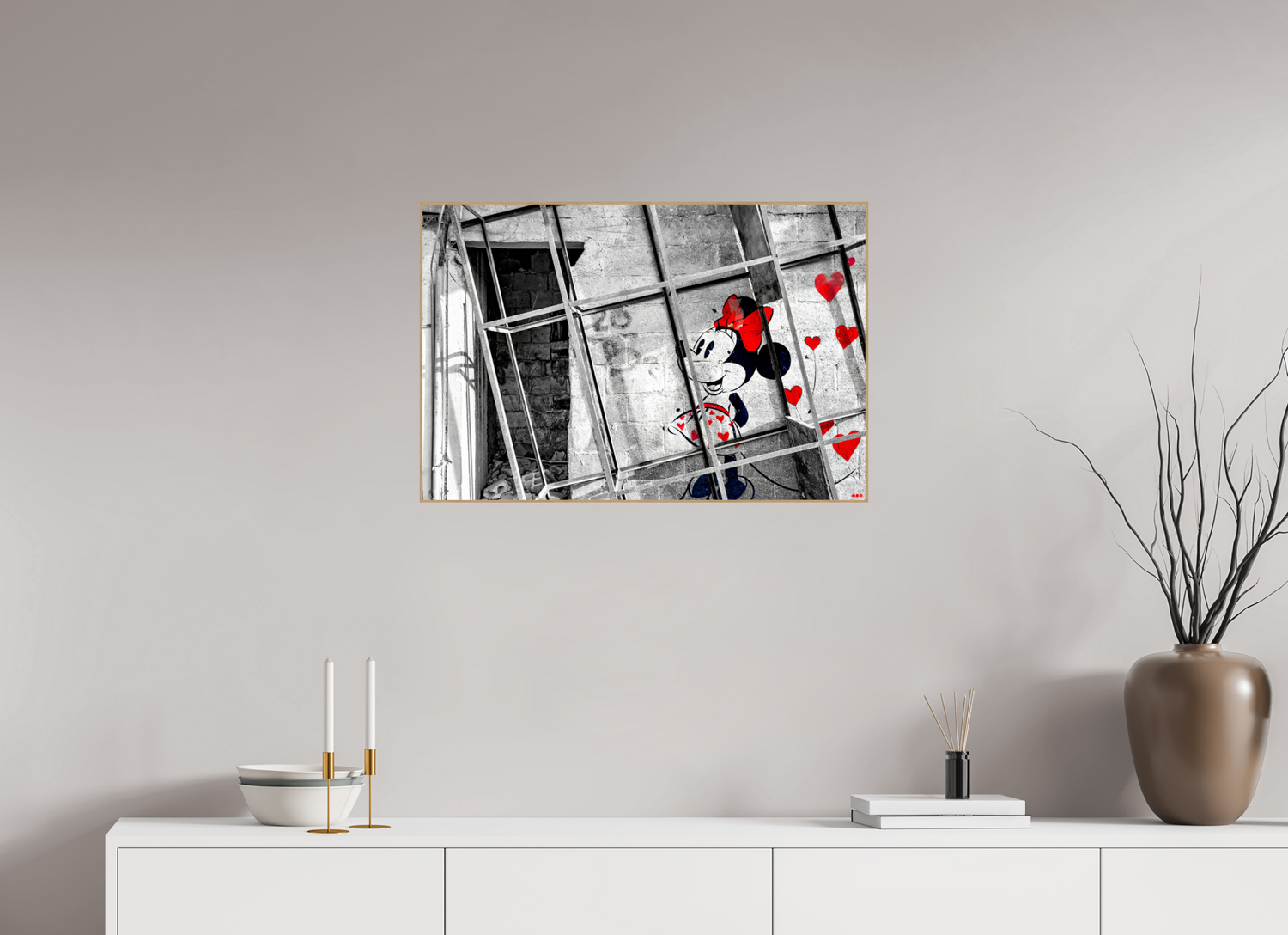 75 x 50 cm, Foto in ArtBox aus Massivholz Eiche natur RED³ SCSI Madiar I