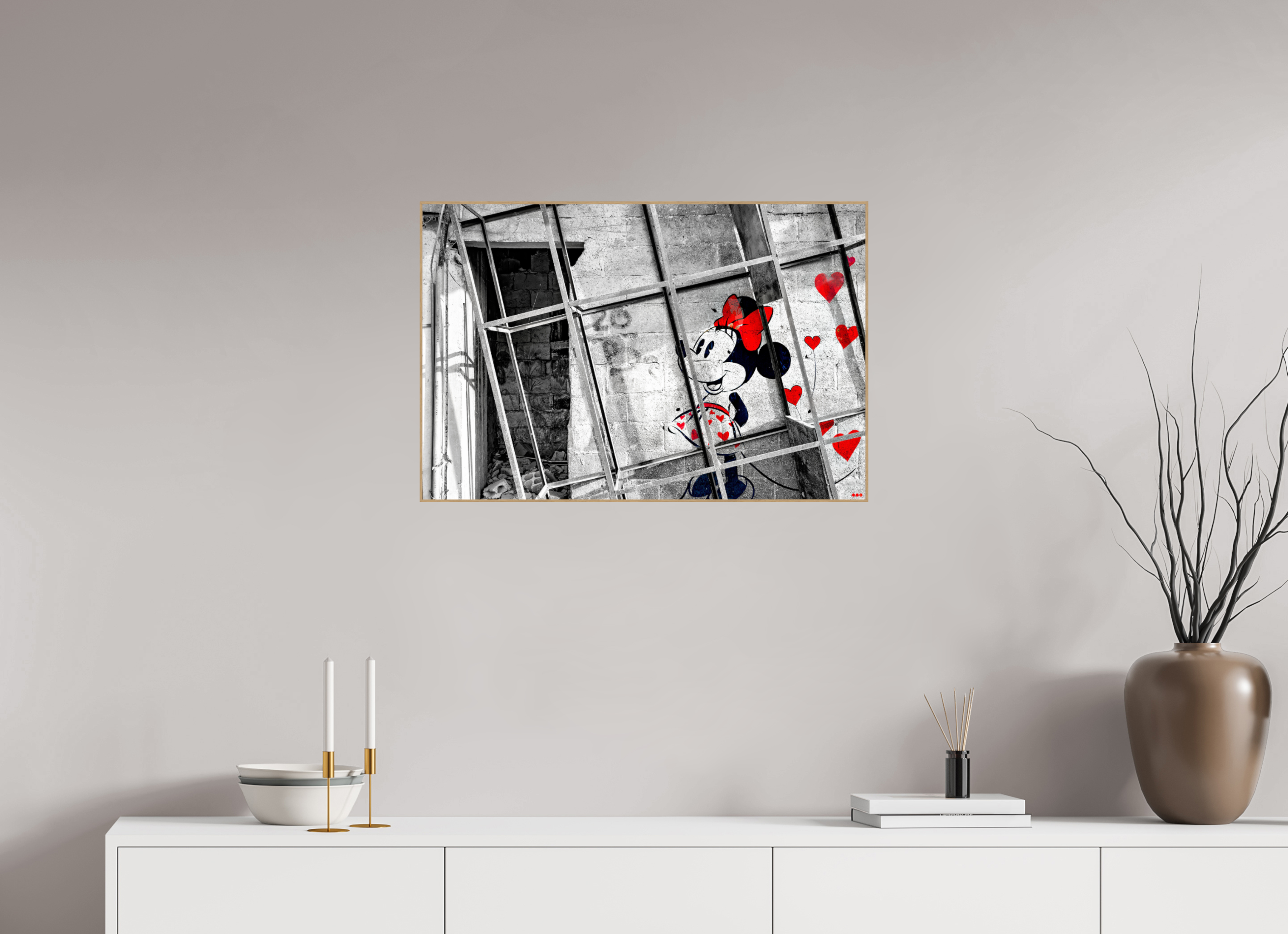 75 x 50 cm, Foto in ArtBox aus Massivholz Eiche natur RED³ SCSI Madiar I