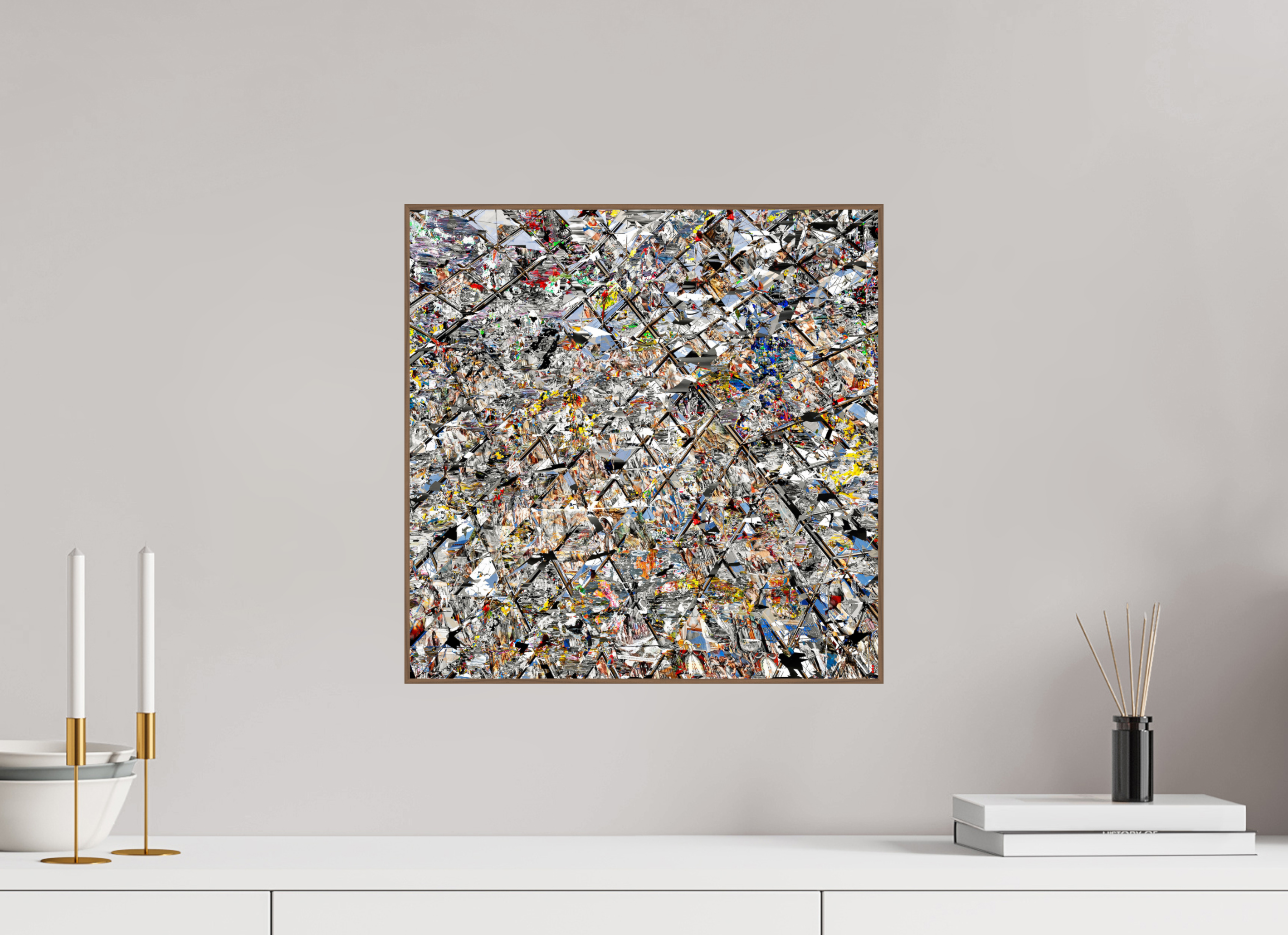 40 x 40 cm, Foto in ArtBox aus Massivholz Nussbaum RED³ HP Lacrimosa II