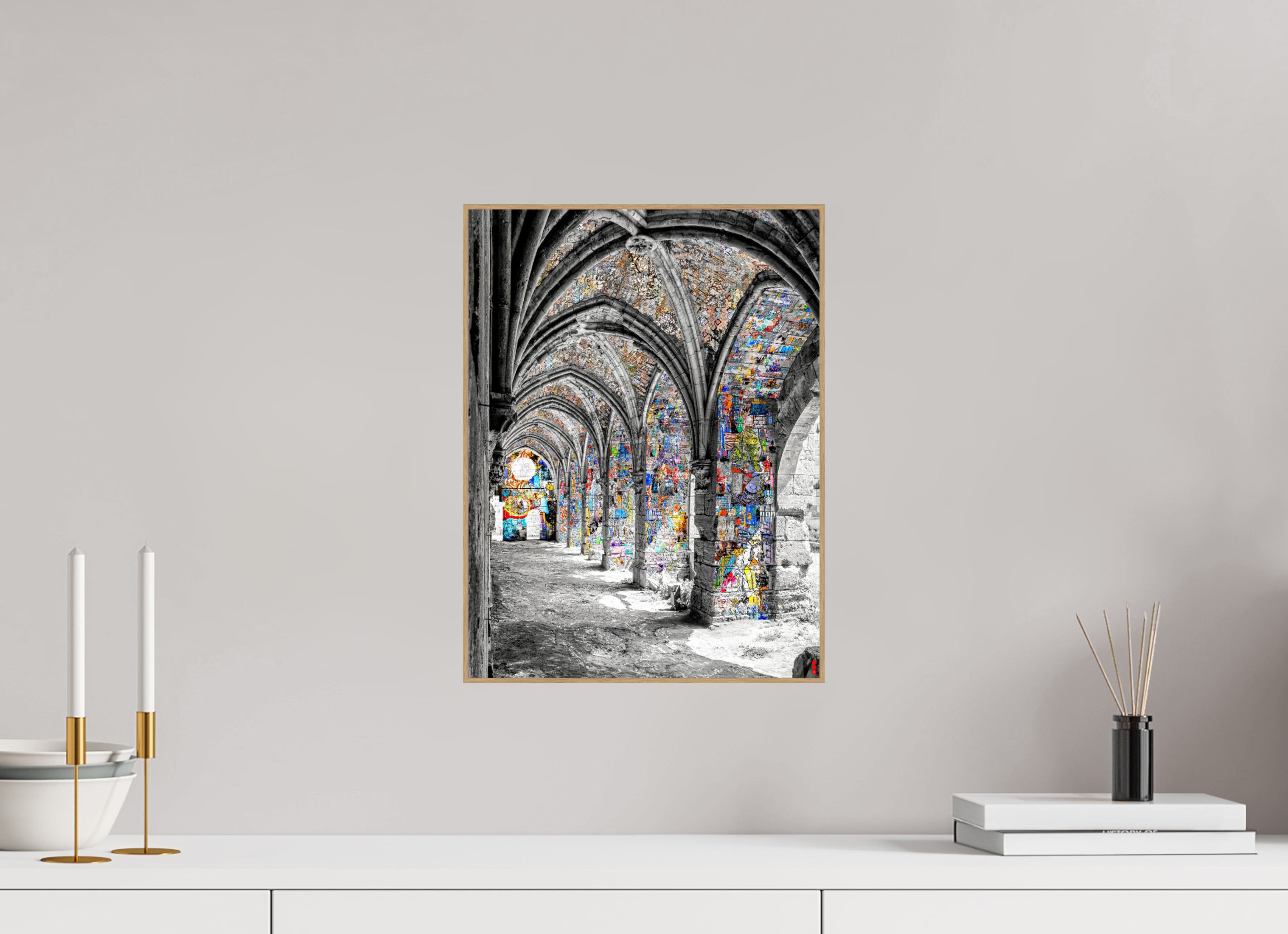 30 x 40 cm, Foto in ArtBox aus Massivholz Eiche natur RED³ SCSI Malik III