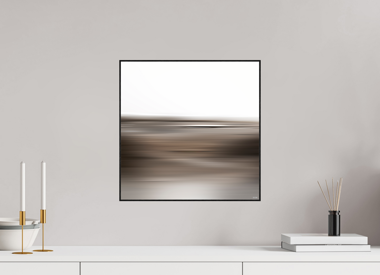 40 x 40 cm, Foto in ArtBox aus Massivholz Eiche schwarz RED³ PH Adisa II