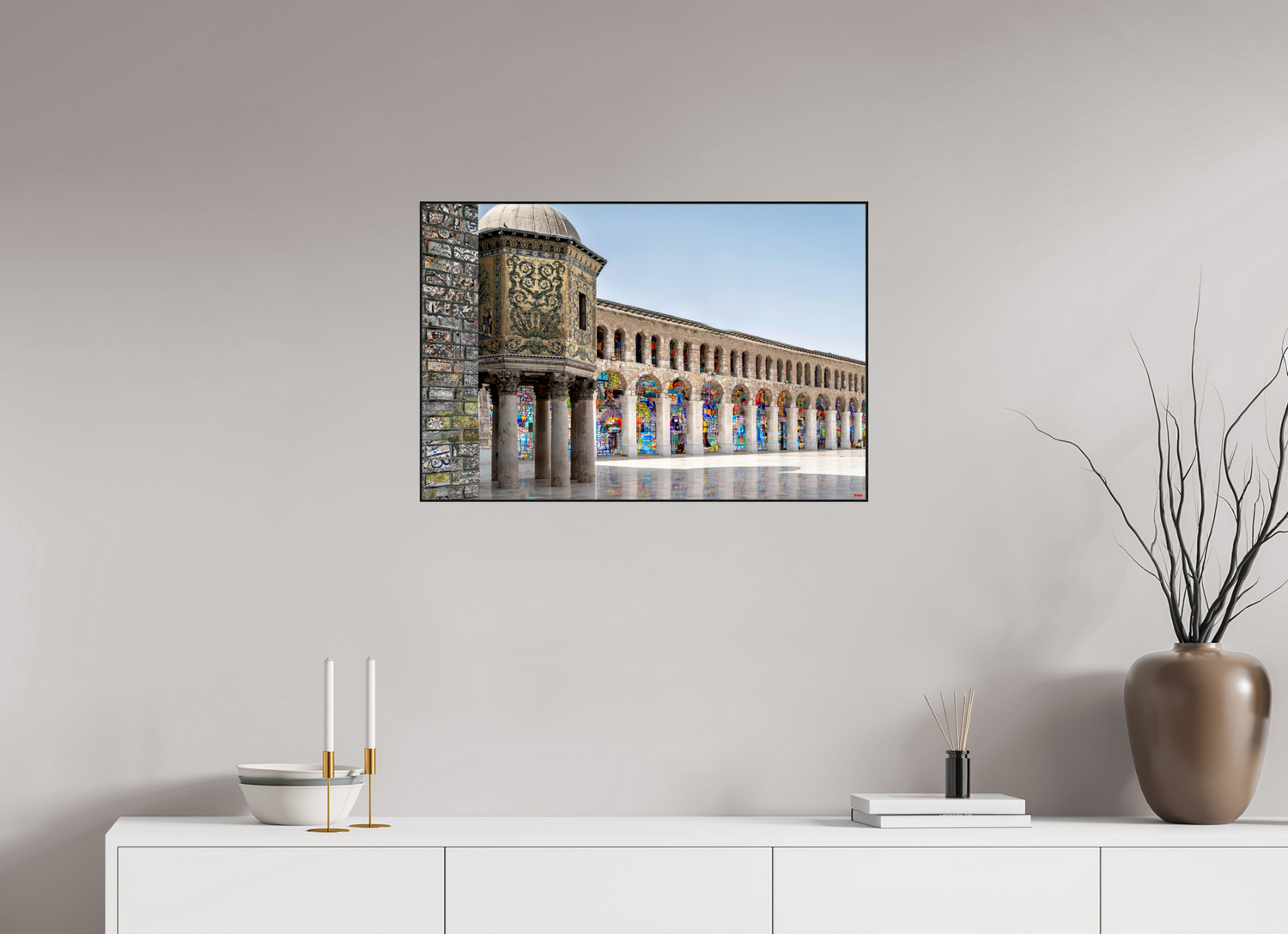 75 x 50 cm, Foto in ArtBox aus Massivholz Eiche schwarz RED³ SCSI Mazin I