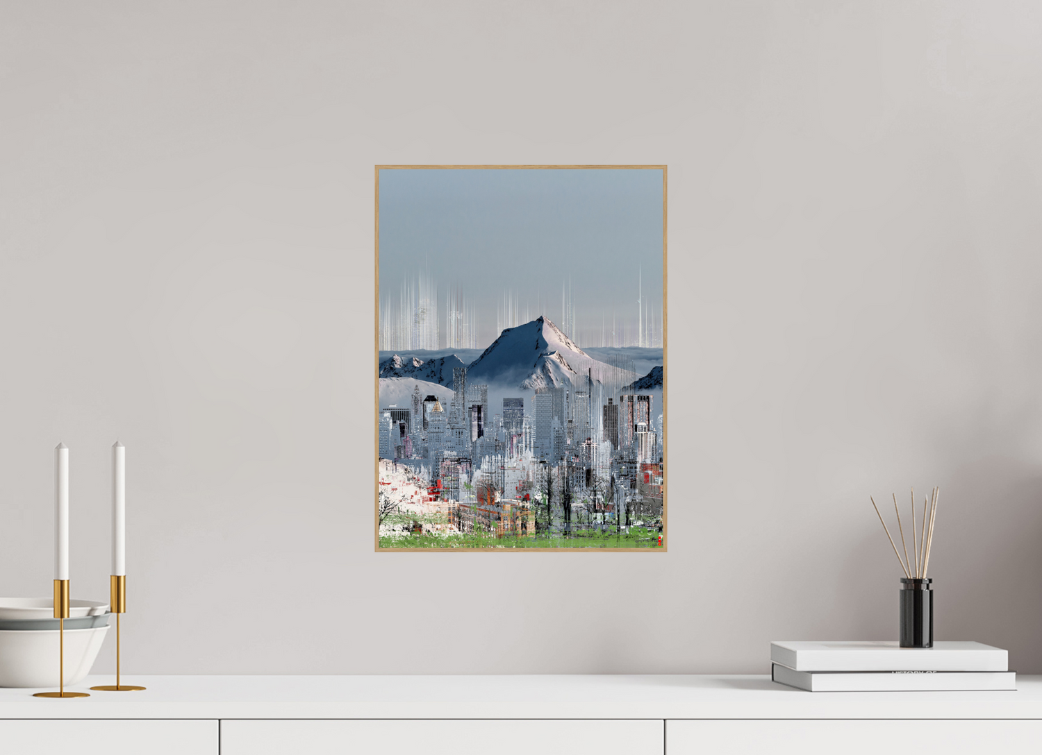 30 x 40 cm, Foto in ArtBox aus Massivholz Eiche natur RED³ HP Mafuane III