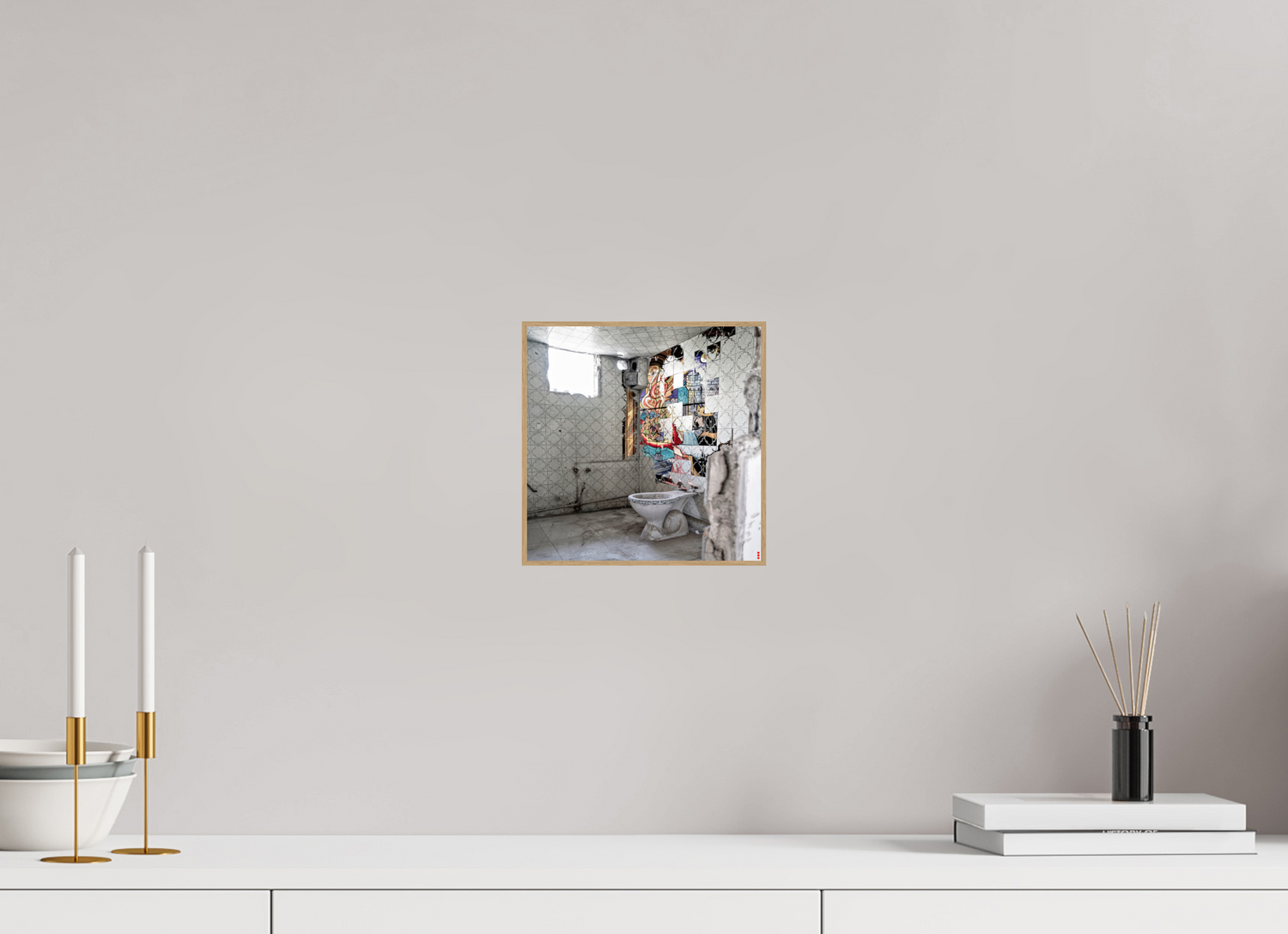 20 x 20 cm, Foto in ArtBox aus Massivholz Eiche natur RED³ SCSI Masirah II