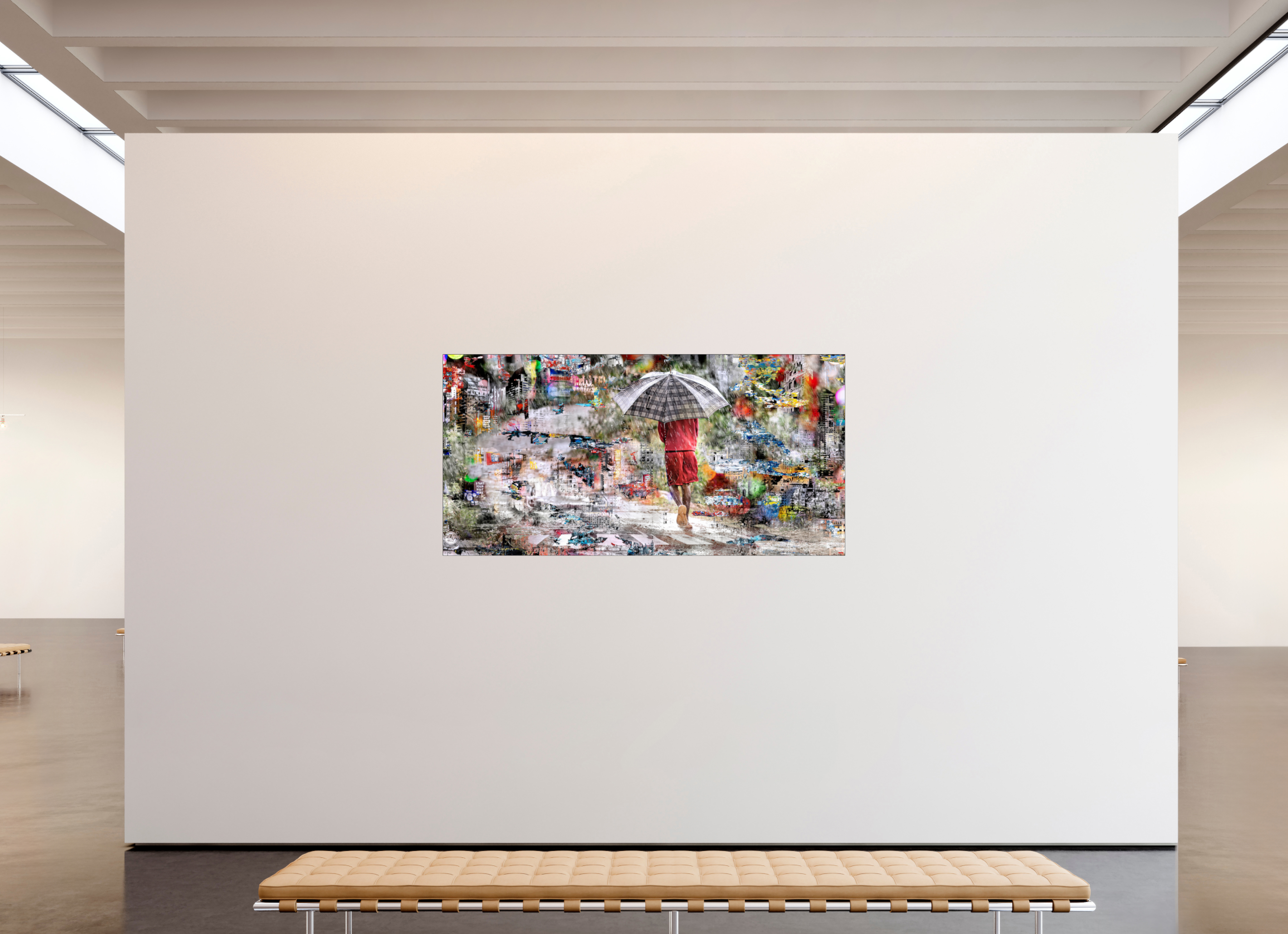 200 x 100 cm, Slimline Einfassung schwarz unter 2mm Acrylglas FA HP Wash V