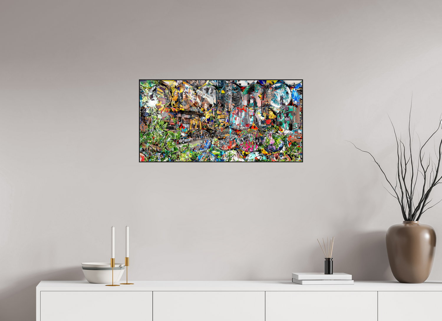 80 x 40 cm, Foto in ArtBox aus Massivholz Eiche schwarz RED³ HP Winston churchills boy V