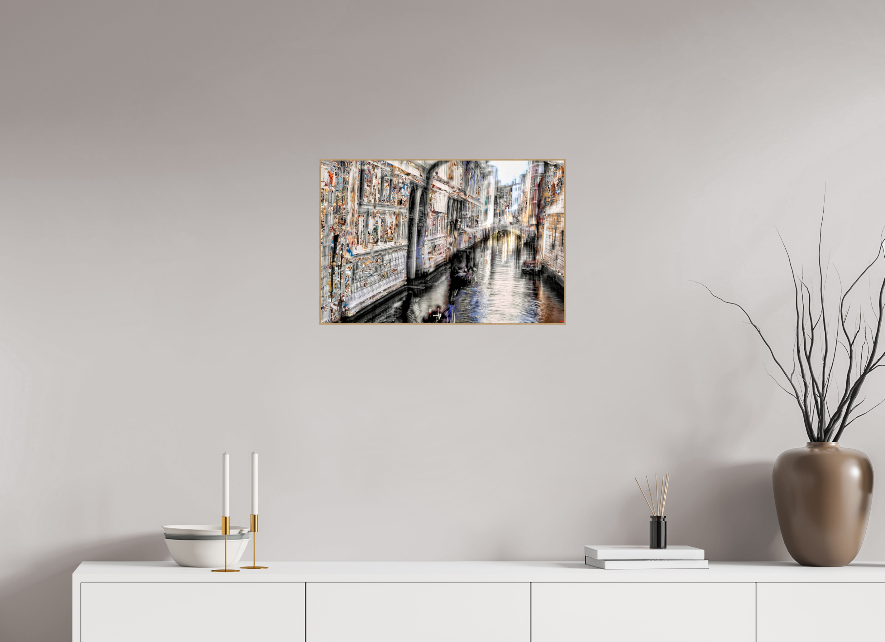 60 x 40 cm, Foto in ArtBox aus Massivholz Eiche natur RED³ HP Amari I