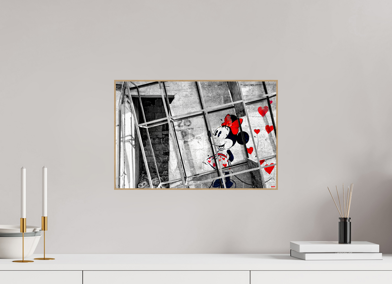 45 x 30 cm, Foto in ArtBox aus Massivholz Eiche natur RED³ SCSI Madiar I