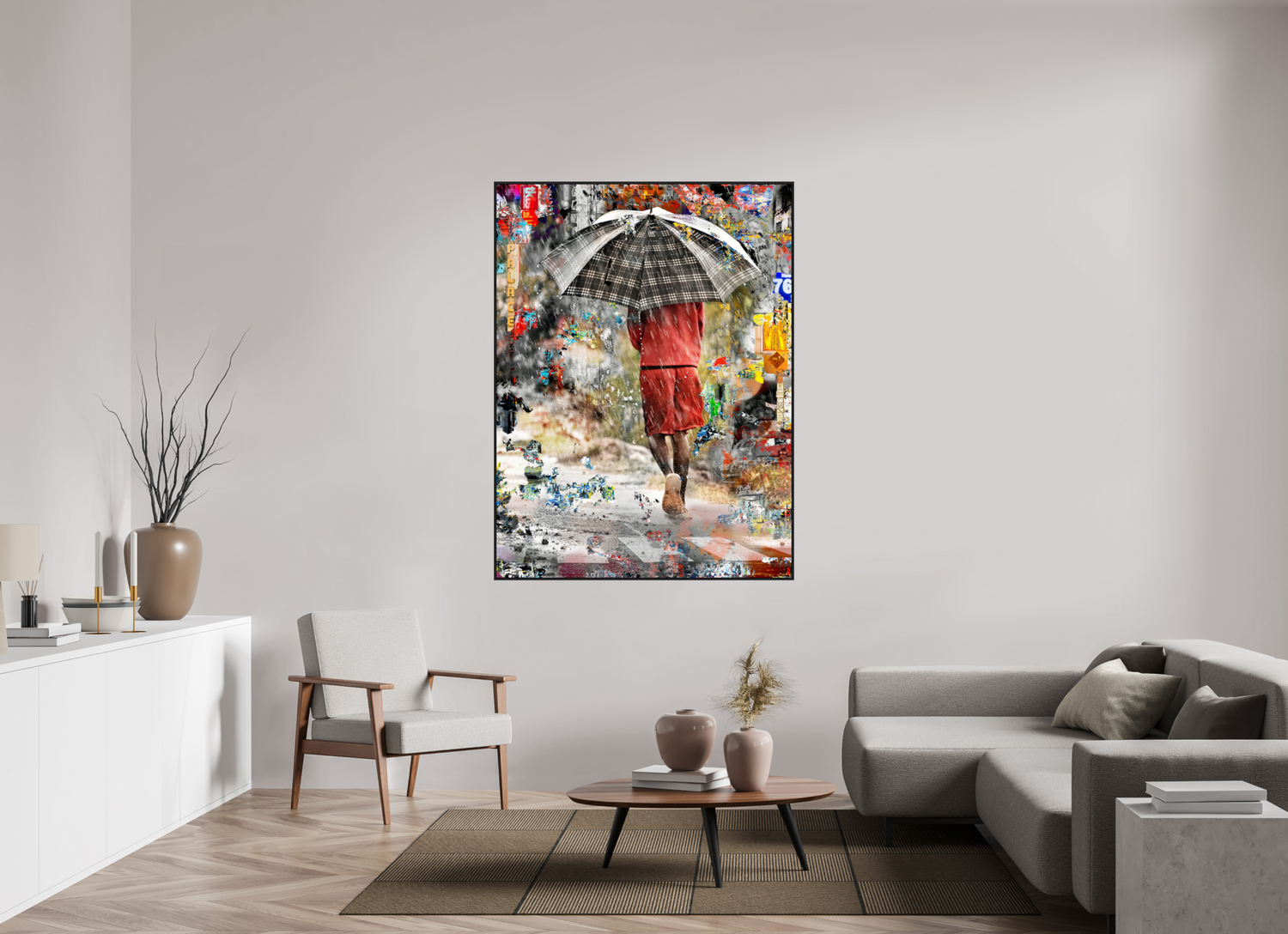 120 x 160 cm, Schattenfugen-Rahmen schwarz &amp; 2mm Acrylglas FA HP Wash III