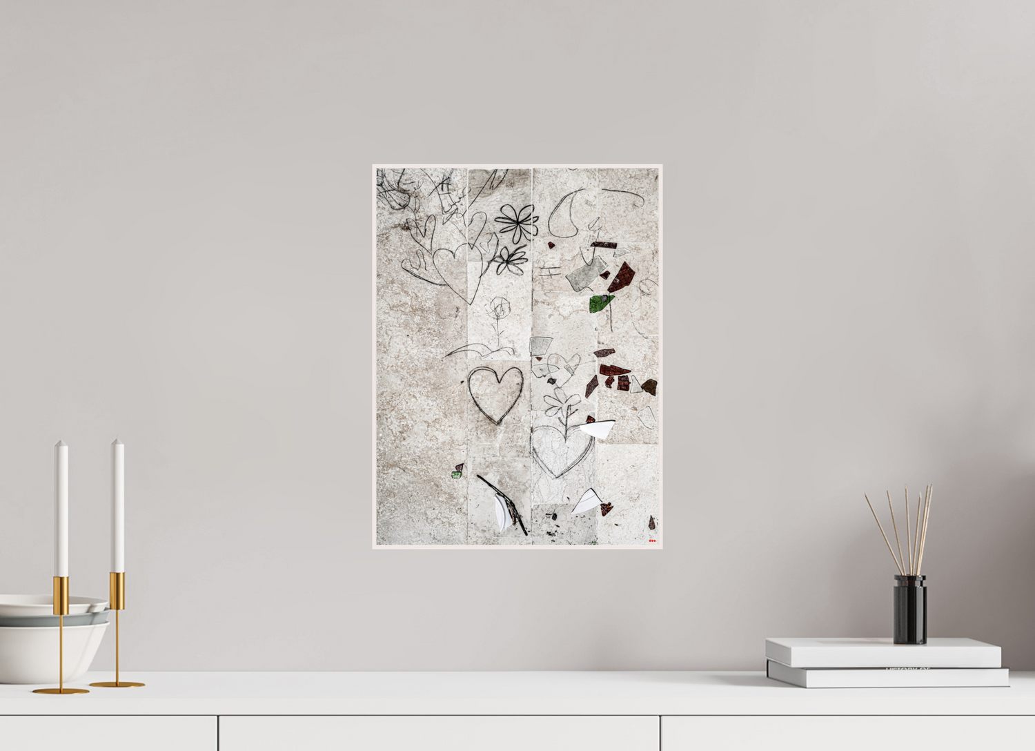 30 x 40 cm, Foto in ArtBox aus Massivholz Ahorn weiß RED³ PH Chandelier III