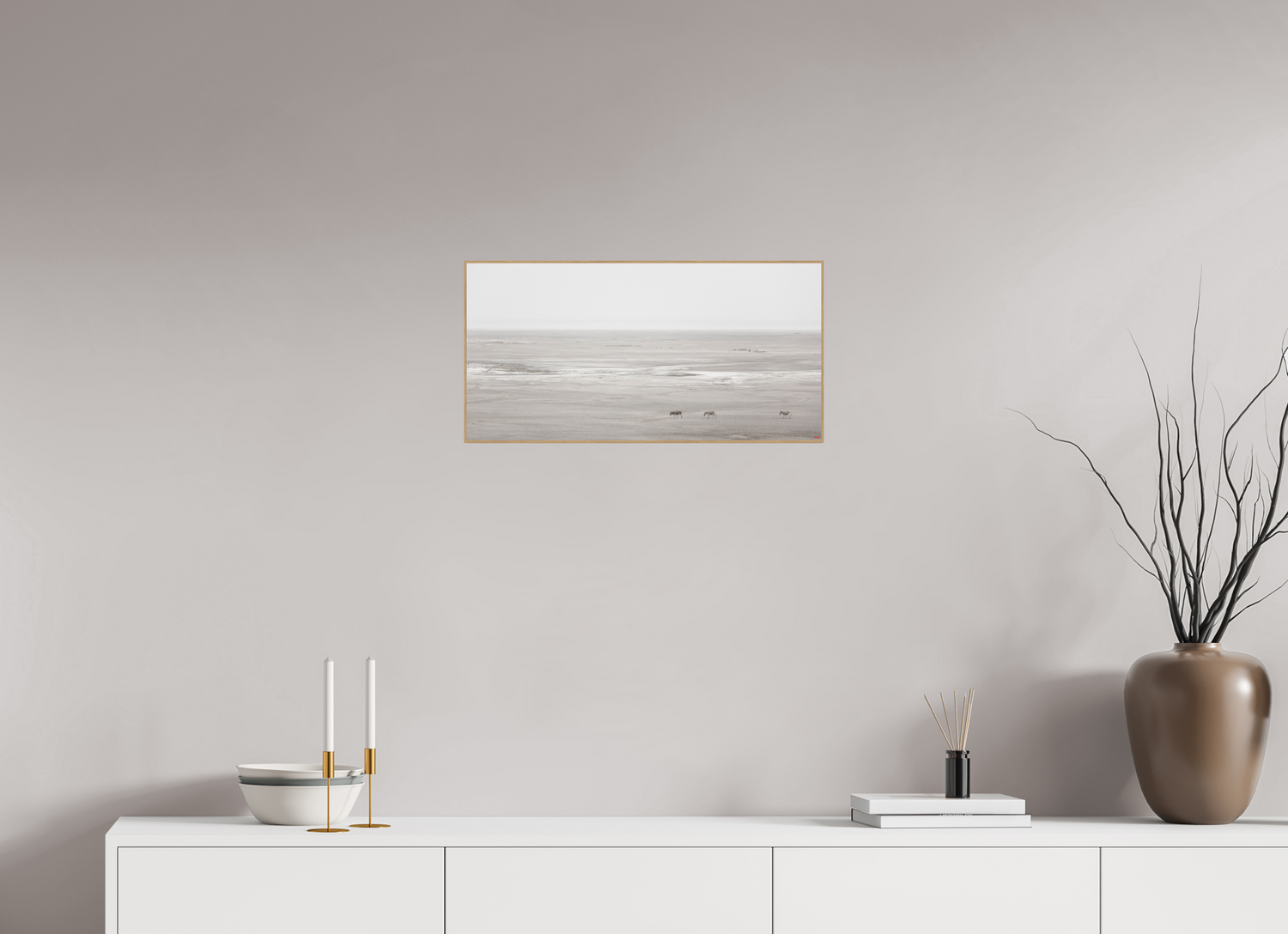 60 x 30 cm, Foto in ArtBox aus Massivholz Eiche natur RED³ PH Danai V