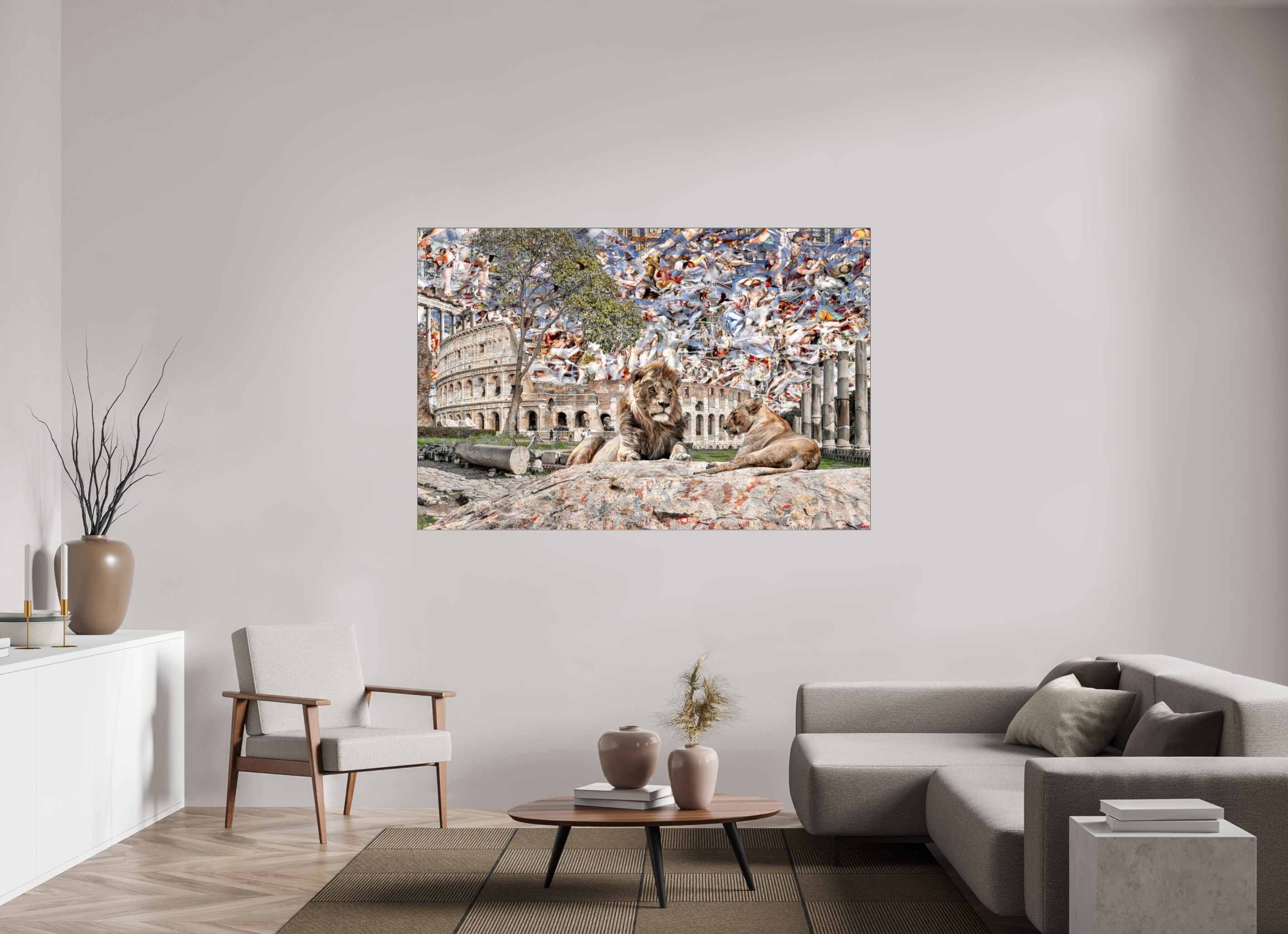 180 x 120 cm, Slimline Einfassung schwarz unter 2mm Acrylglas FA WC Adjesa I