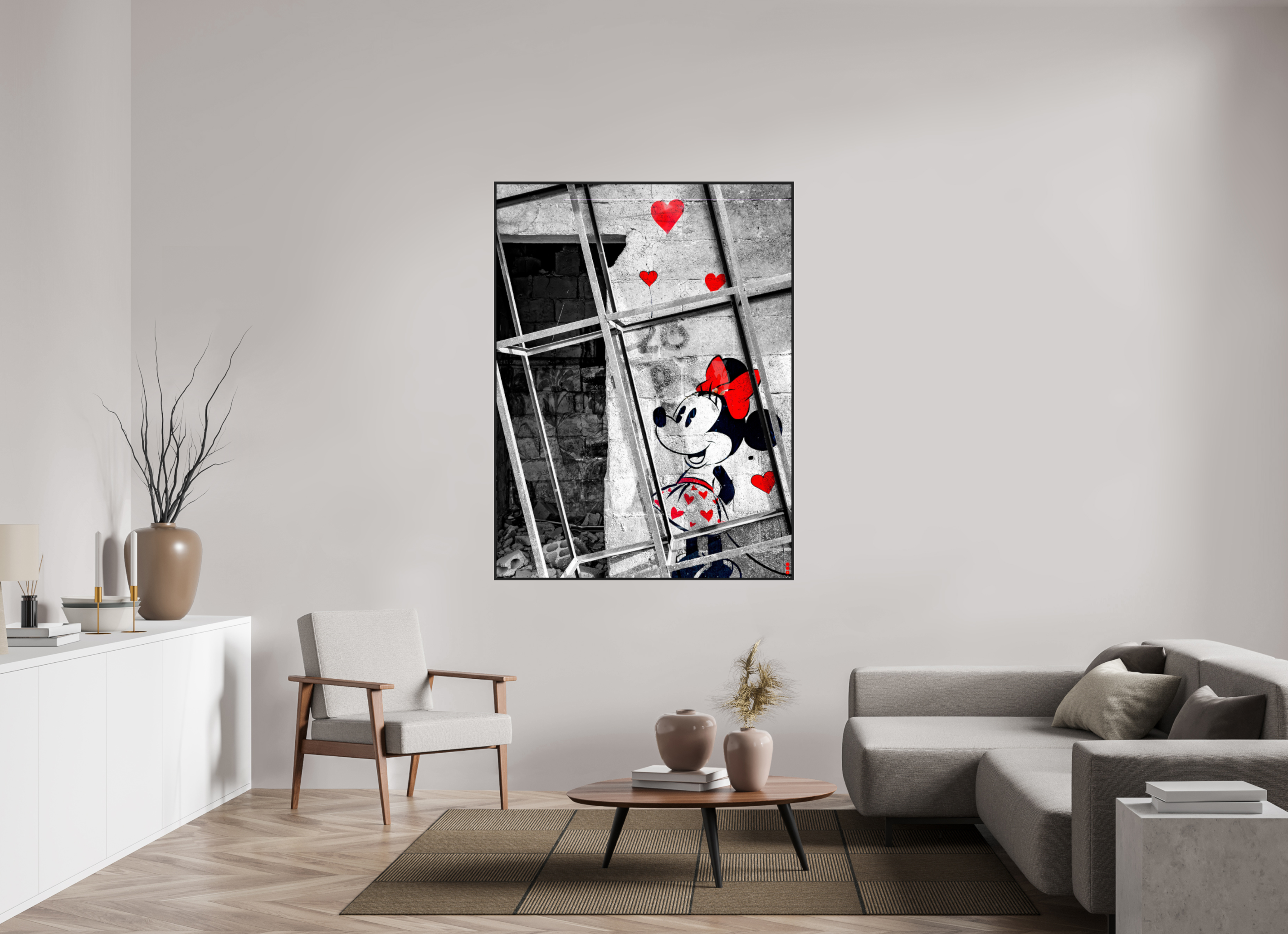 120 x 160 cm, Schattenfugen-Rahmen schwarz &amp; 2mm Acrylglas FA SCSI Madiar III