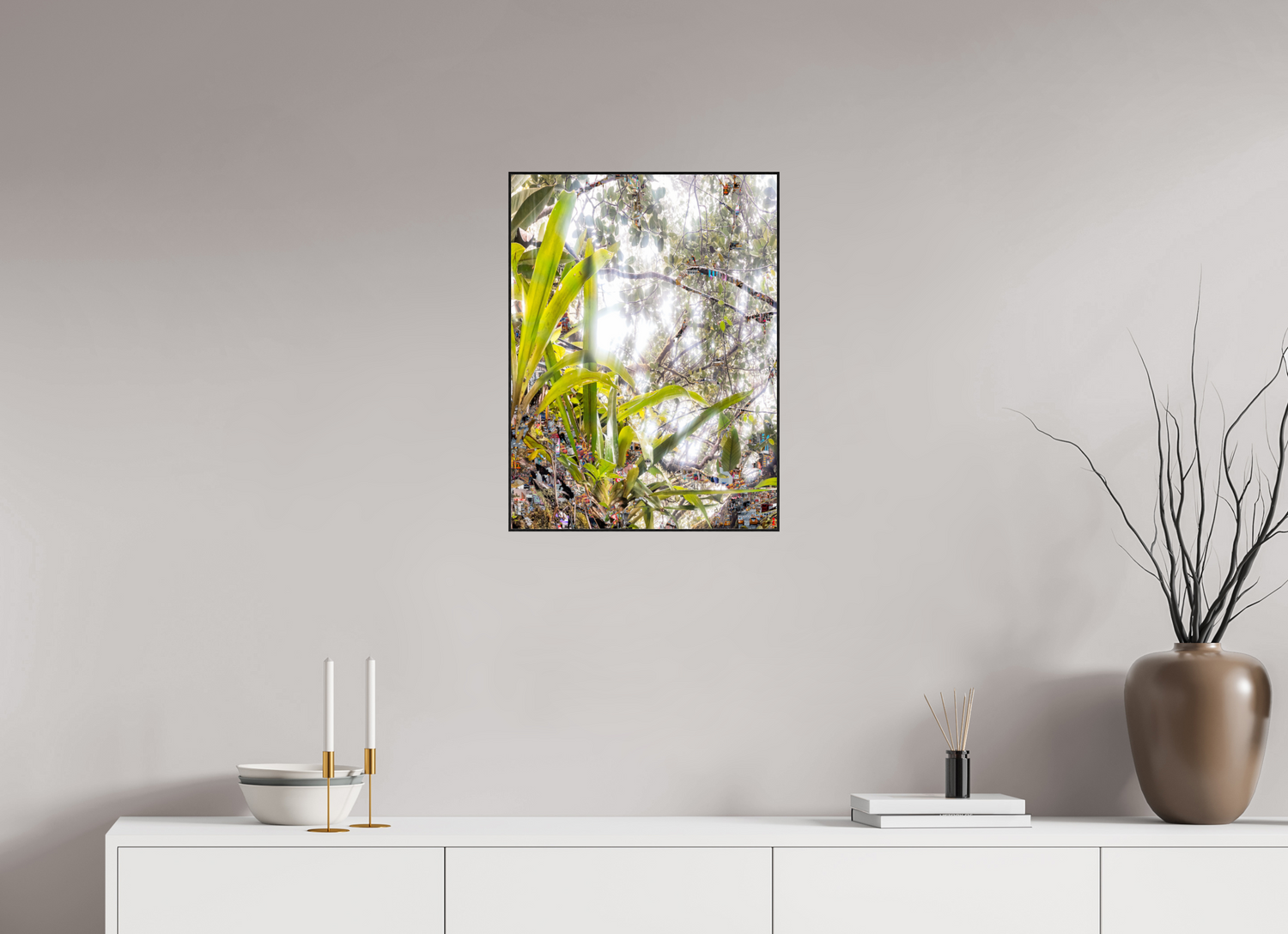 45 x 60 cm, Foto in ArtBox aus Massivholz Eiche schwarz RED³ HP Amara III