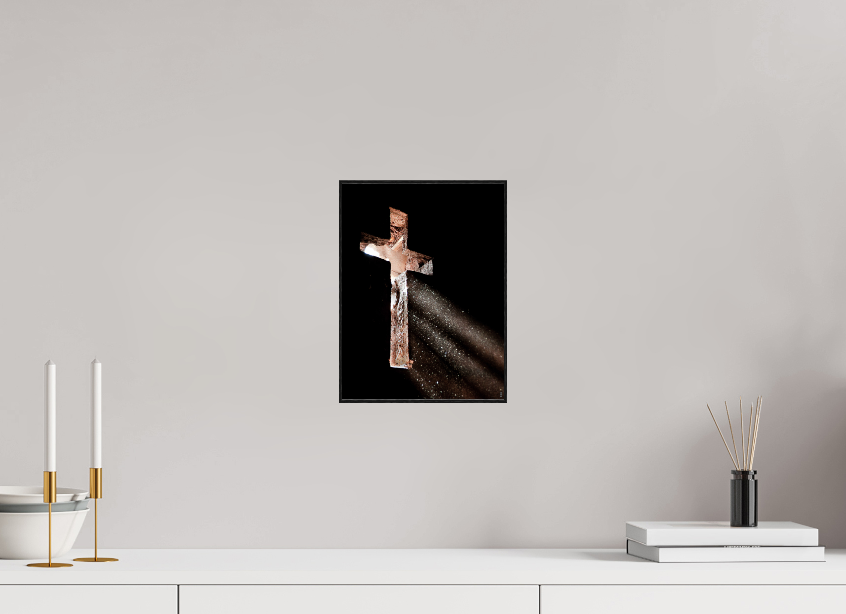 21 x 28 cm, Foto in ArtBox aus Massivholz Eiche schwarz RED³ PH Moyale III