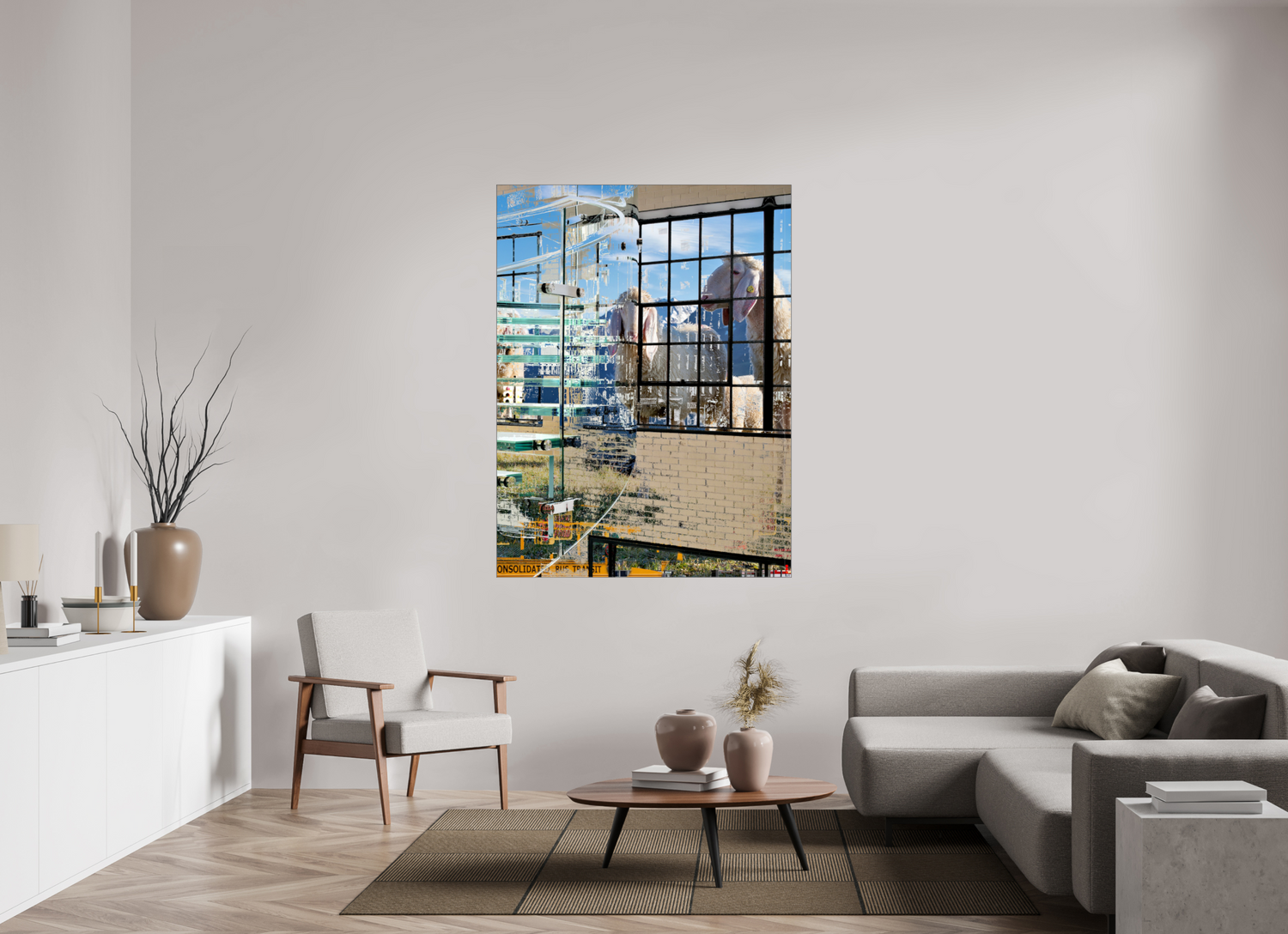 120 x 160 cm, Slimline Einfassung schwarz unter 2mm Acrylglas FA HP Malia III