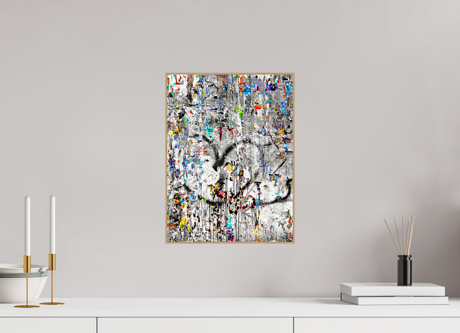 30 x 40 cm, Foto in ArtBox aus Massivholz Eiche natur RED³ SCSI Mu&