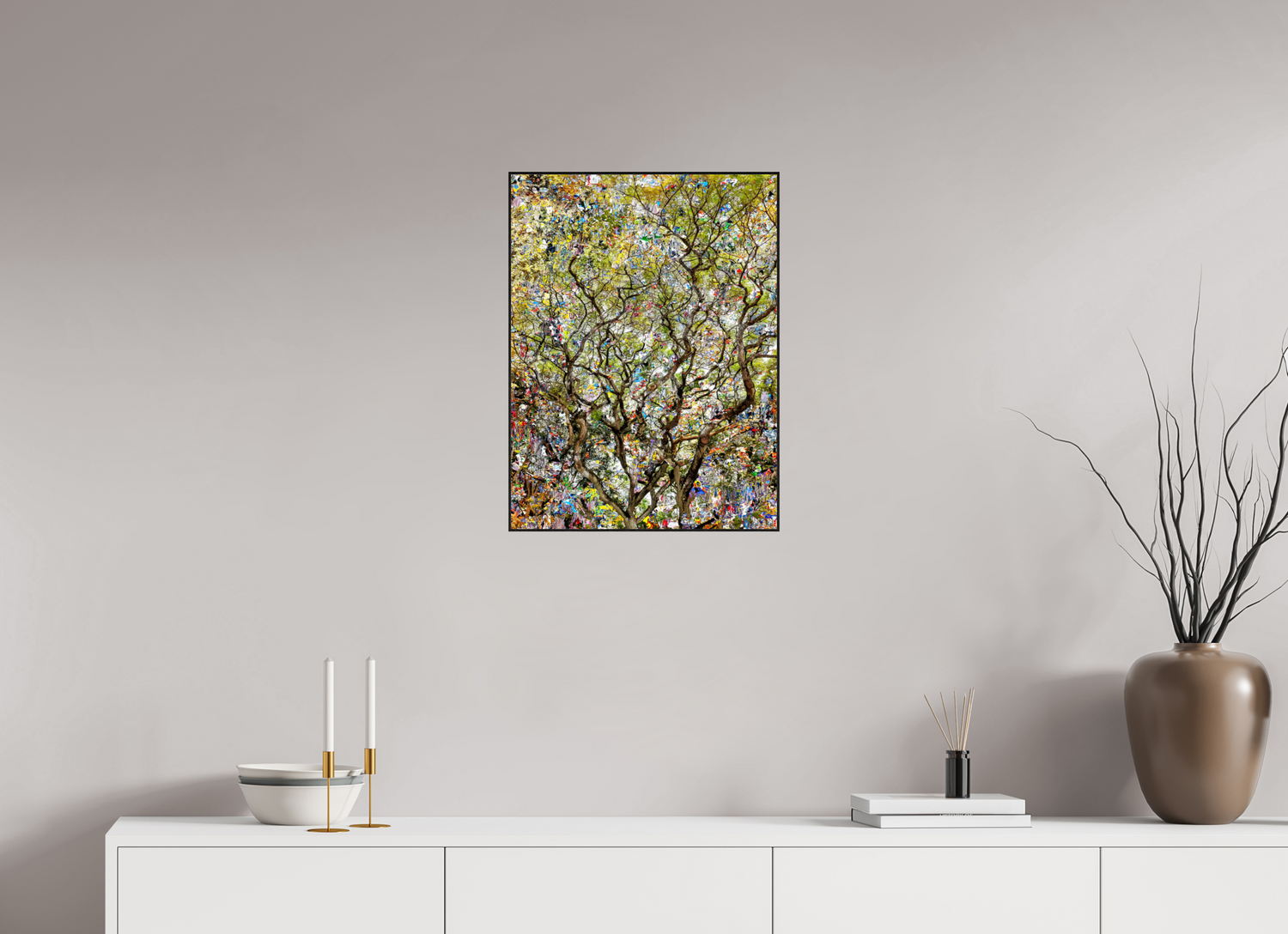 45 x 60 cm, Foto in ArtBox aus Massivholz Eiche schwarz RED³ HP Shakini III