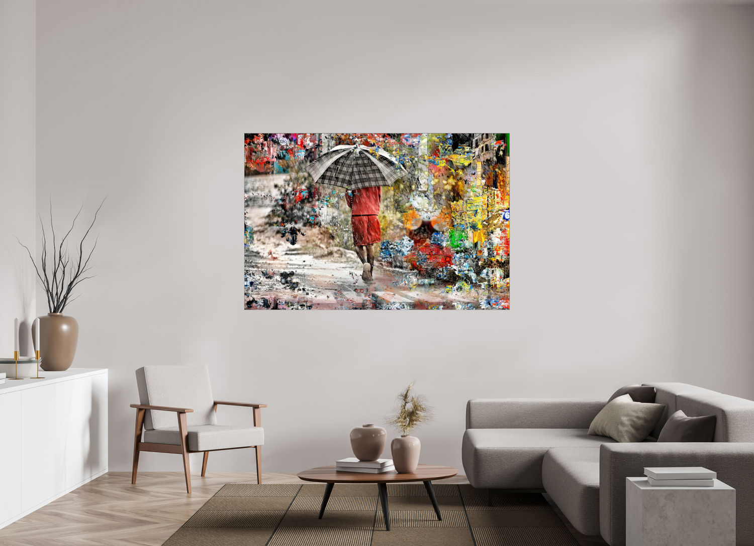 180 x 120 cm, Slimline Einfassung schwarz unter 2mm Acrylglas FA HP Wash I