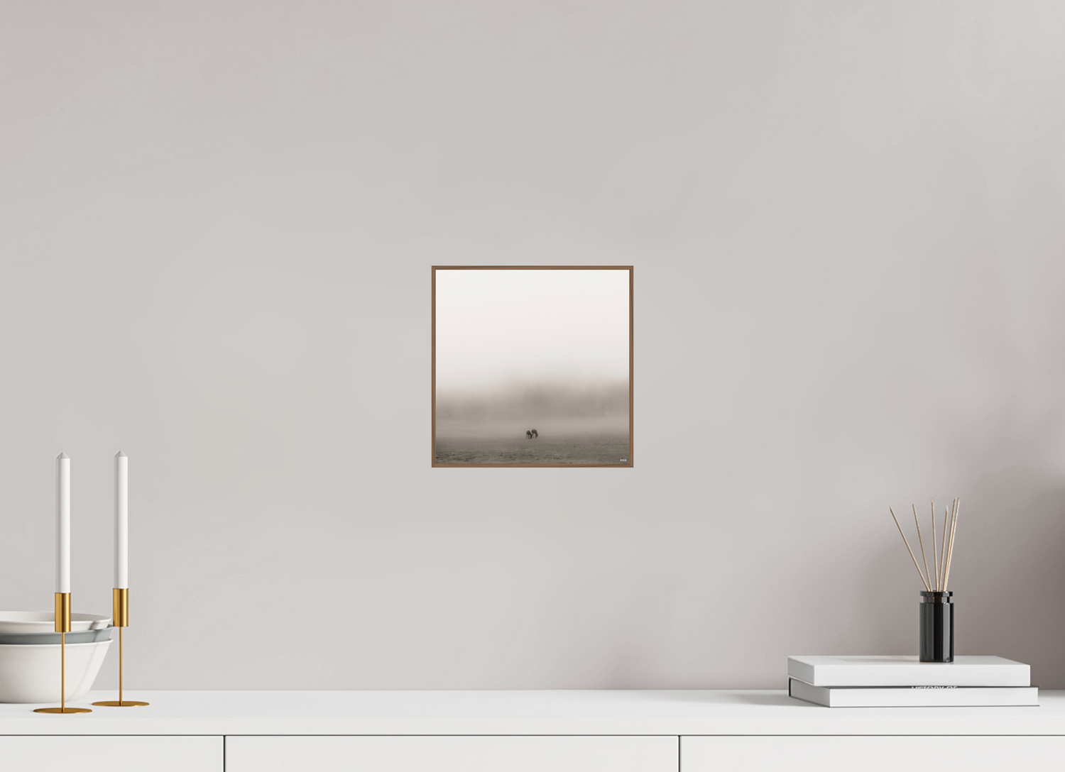 20 x 20 cm, Foto in ArtBox aus Massivholz Nussbaum RED³ PH Mamello II