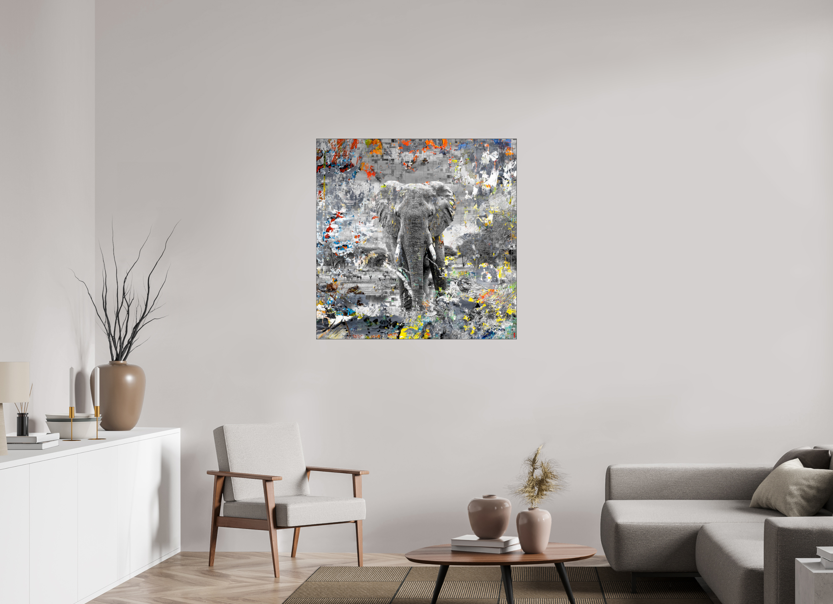 100 x 100 cm, Slimline Einfassung schwarz unter 2mm Acrylglas FA WC Kajika II