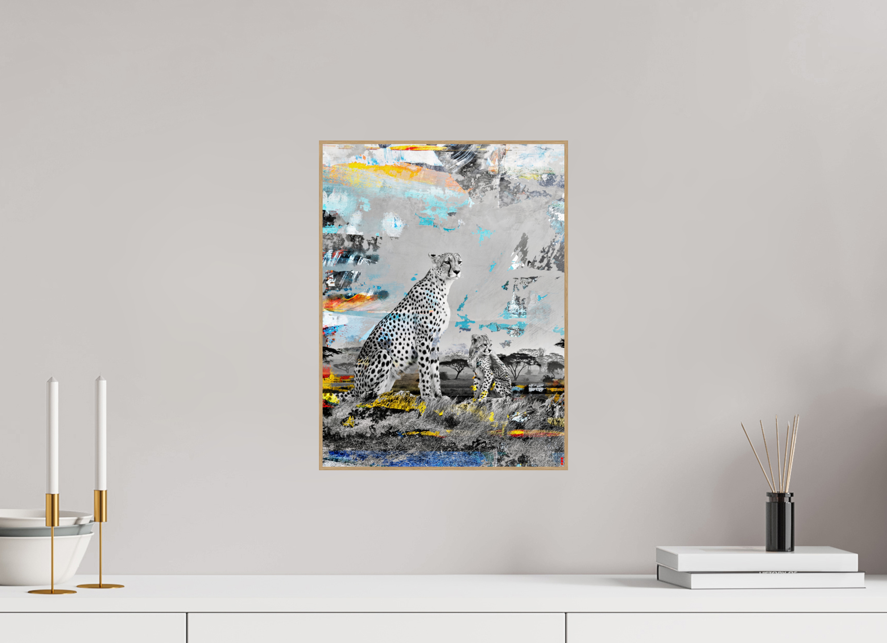 30 x 40 cm, Foto in ArtBox aus Massivholz Eiche natur RED³ WC Ladebayo III