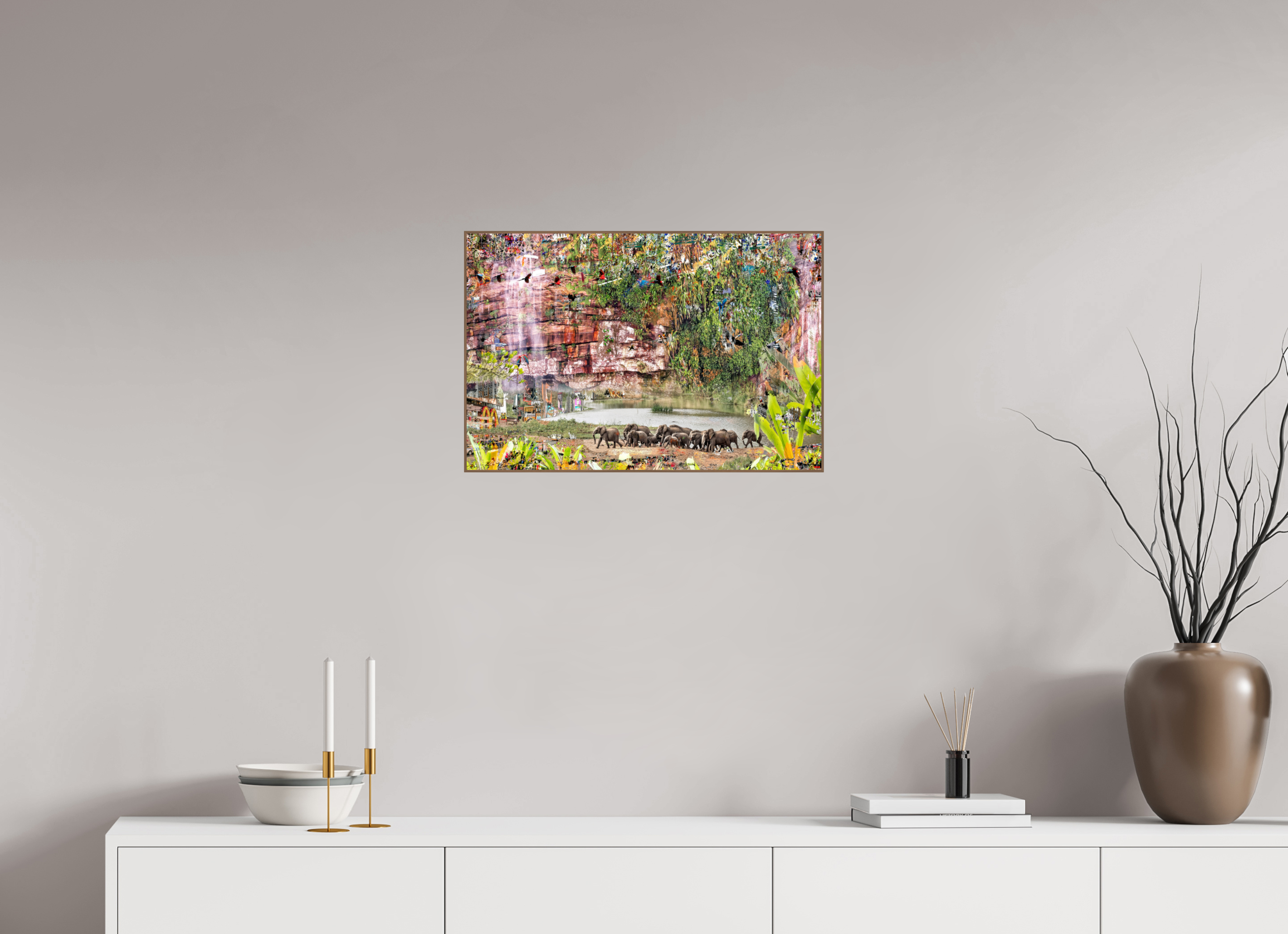 60 x 40 cm, Foto in ArtBox aus Massivholz Nussbaum RED³ WC Valdeci I