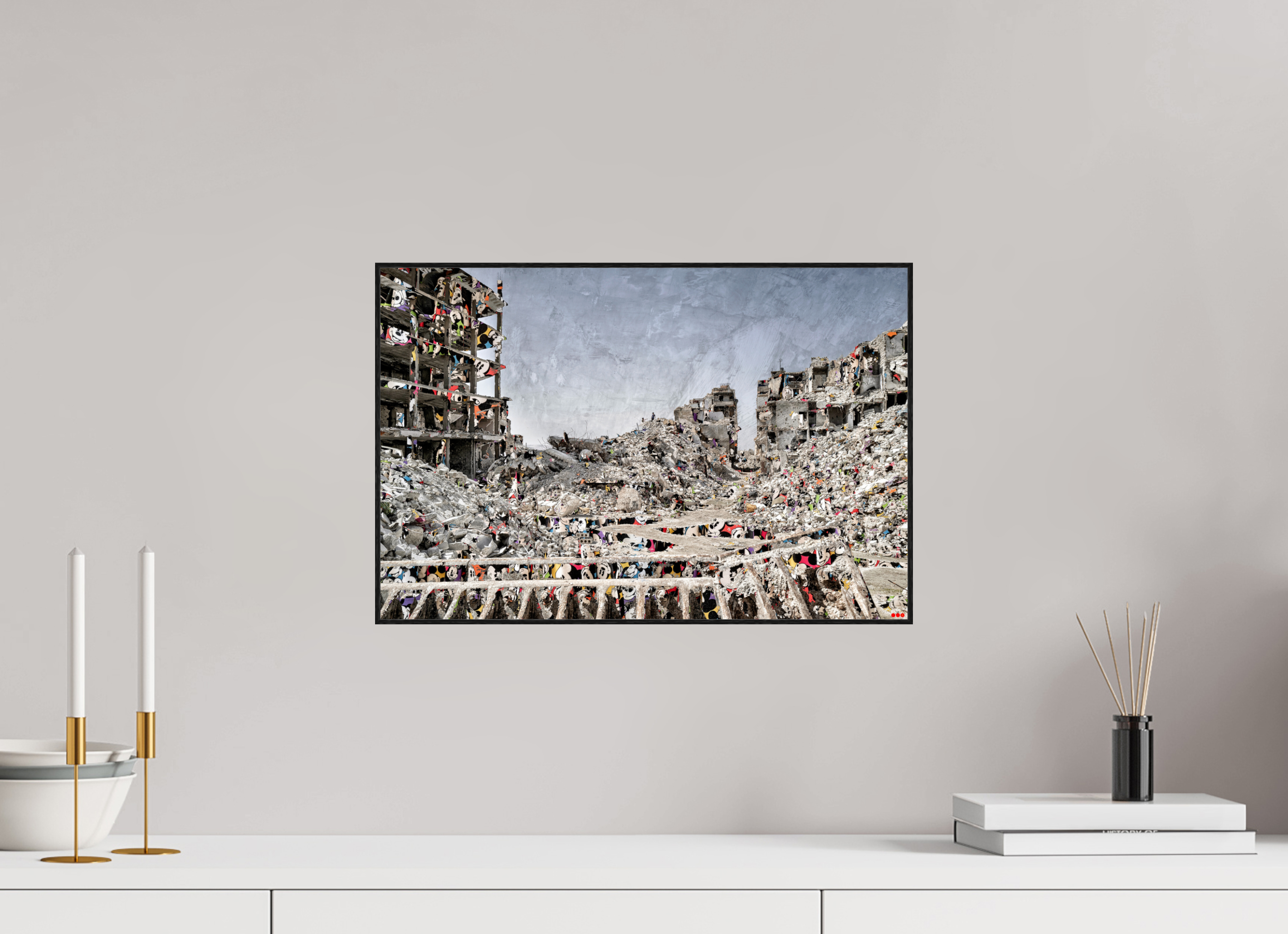 45 x 30 cm, Foto in ArtBox aus Massivholz Eiche schwarz RED³ SCSI Majid I