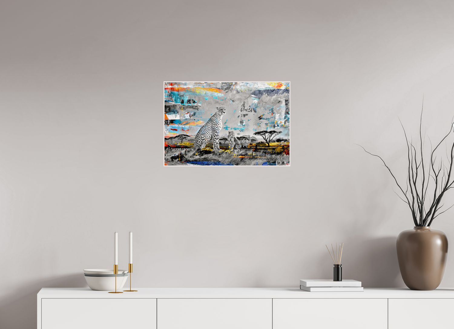 60 x 40 cm, Foto in ArtBox aus Massivholz Ahorn weiß RED³ WC Ladebayo I