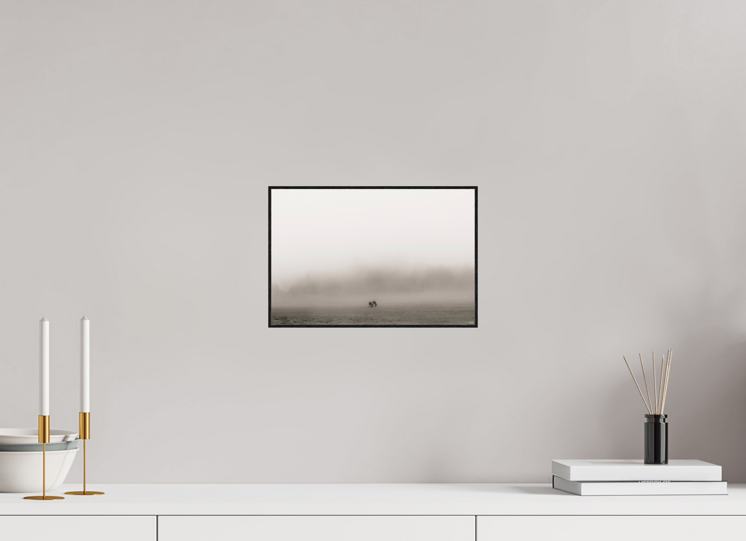 30 x 20 cm, Foto in ArtBox aus Massivholz Eiche schwarz RED³ PH Mamello I