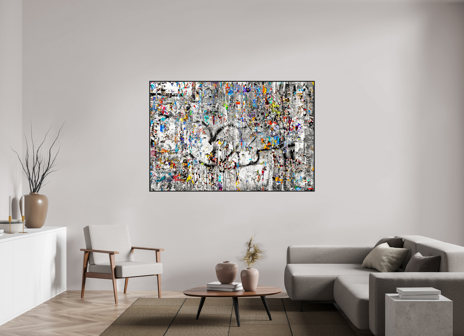 180 x 120 cm, Schattenfugen-Rahmen schwarz &amp; 2mm Acrylglas FA SCSI Mu&