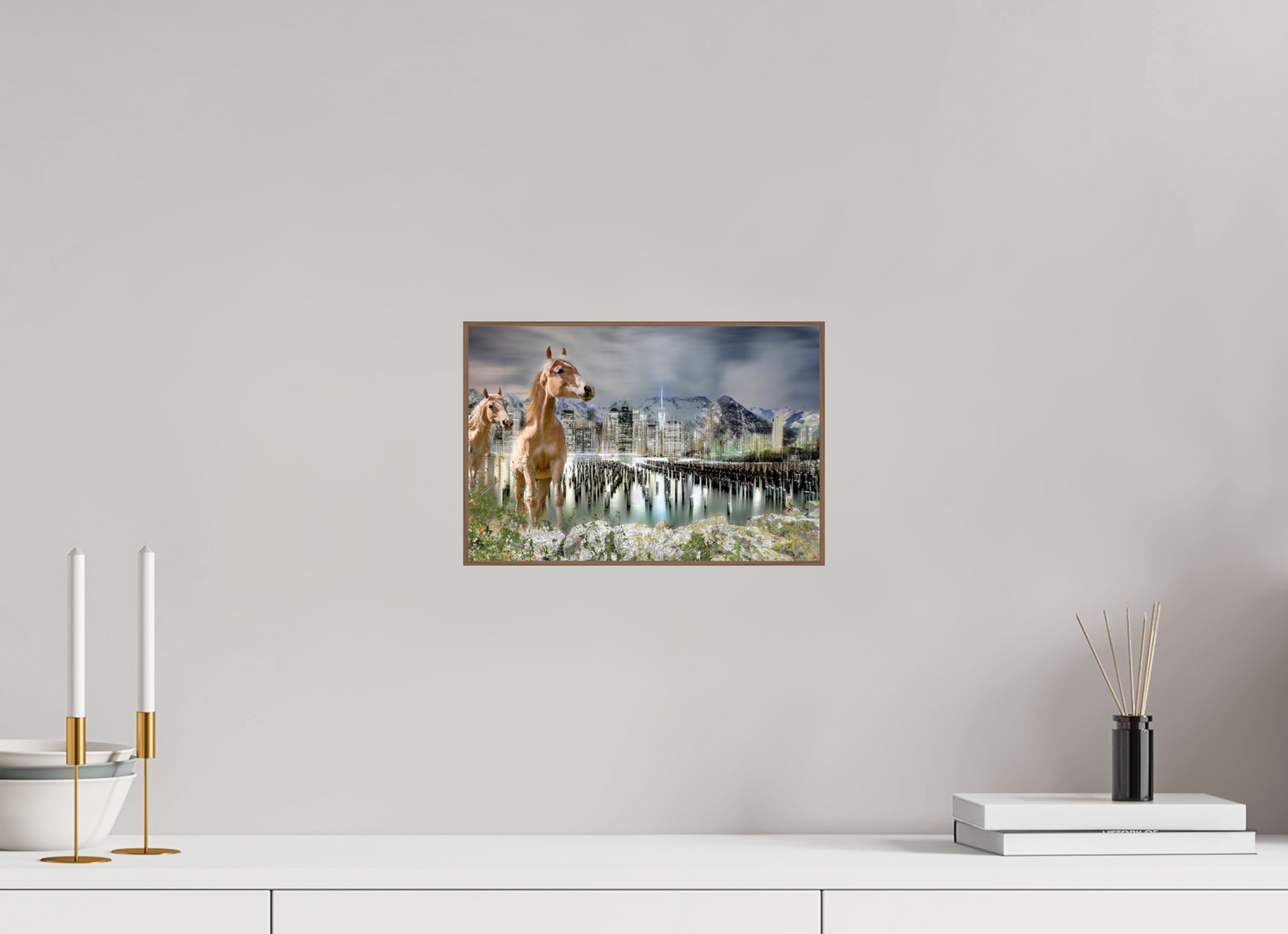 30 x 20 cm, Foto in ArtBox aus Massivholz Nussbaum RED³ HP Amazia I