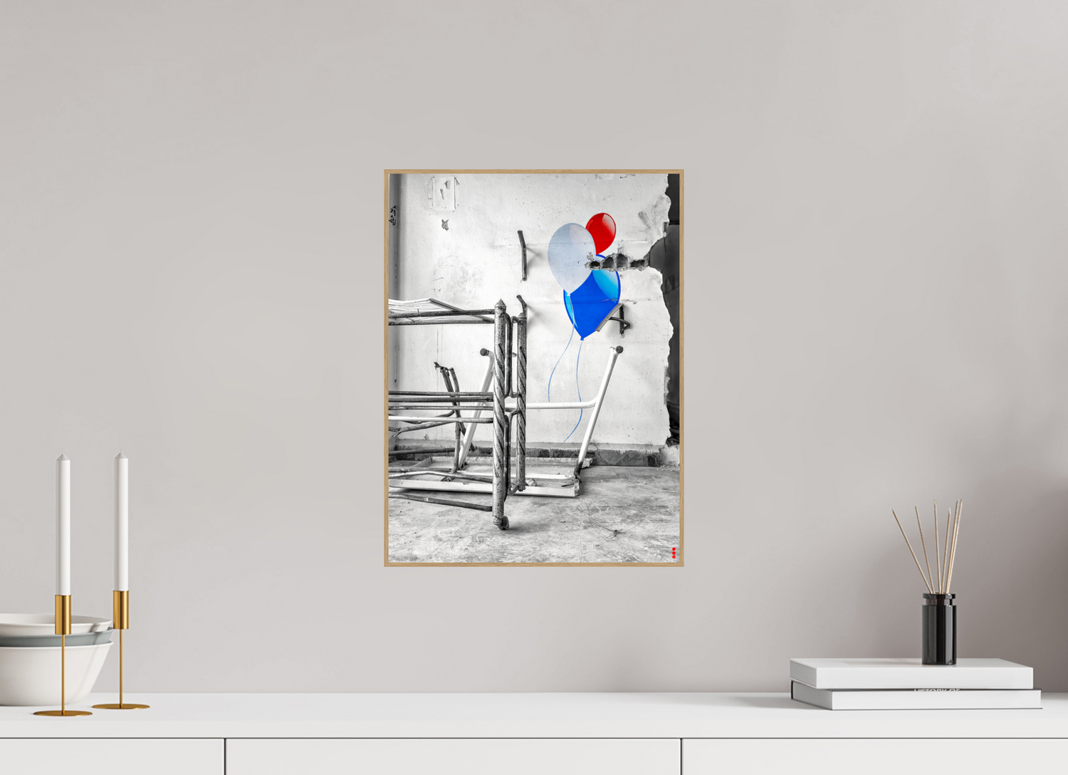 30 x 40 cm, Foto in ArtBox aus Massivholz Eiche natur RED³ SCSI Mursal III