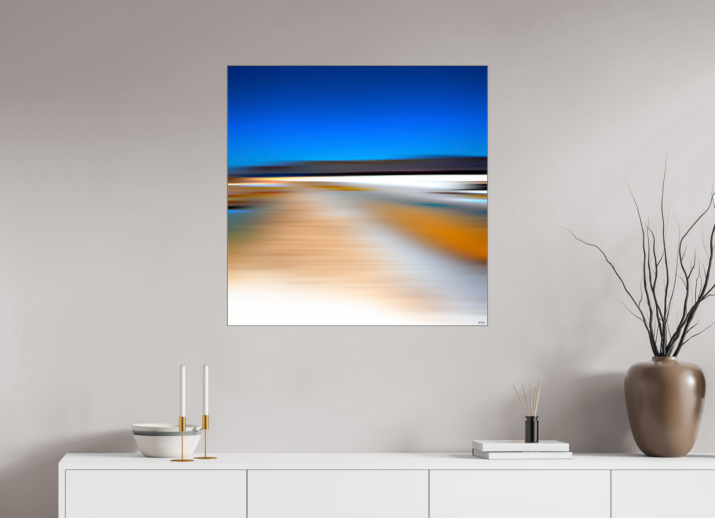 80 x 80 cm, Slimline Einfassung schwarz unter 2mm Acrylglas FA PH Antankara II