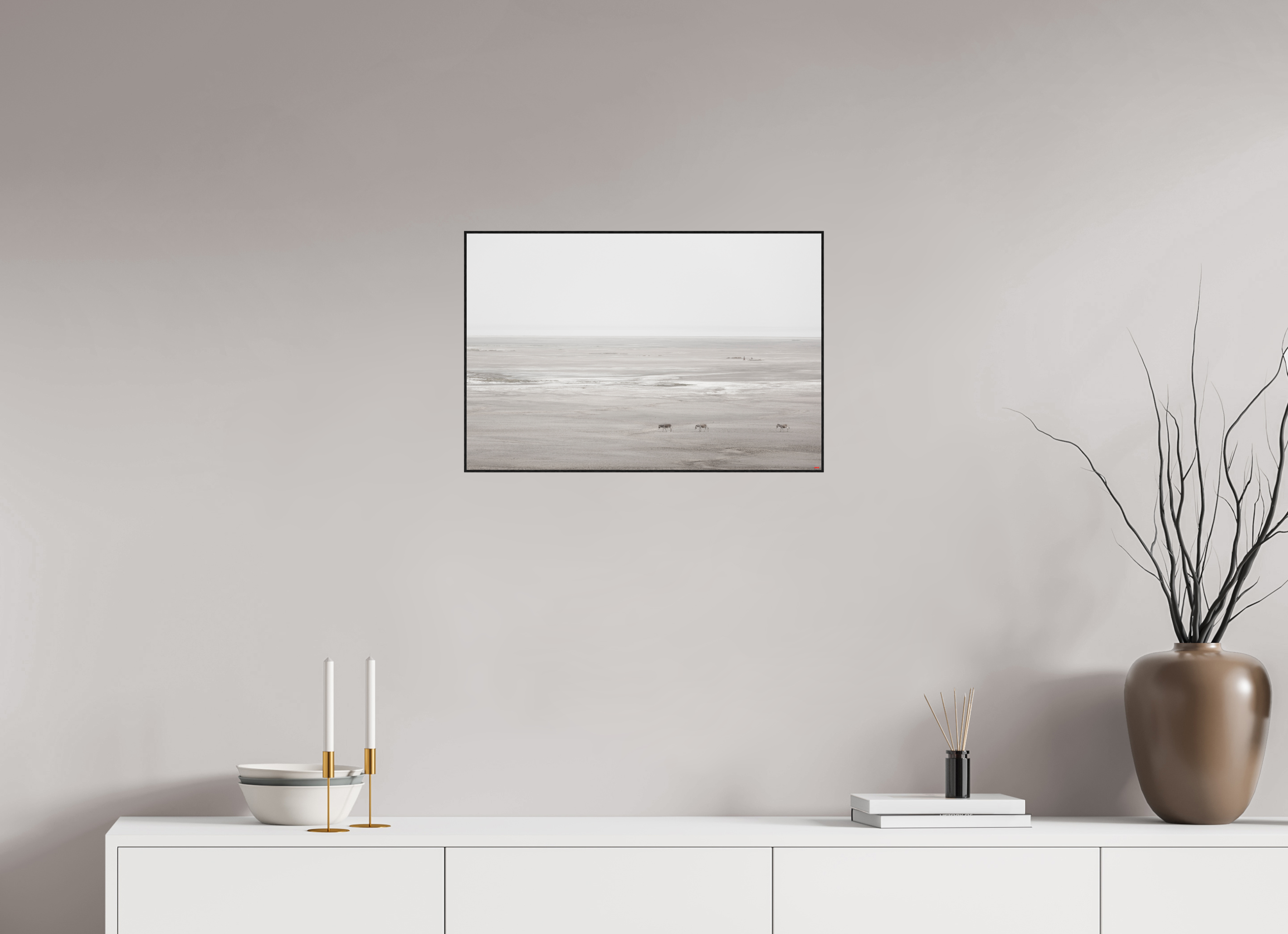 60 x 40 cm, Foto in ArtBox aus Massivholz Eiche schwarz RED³ PH Danai I