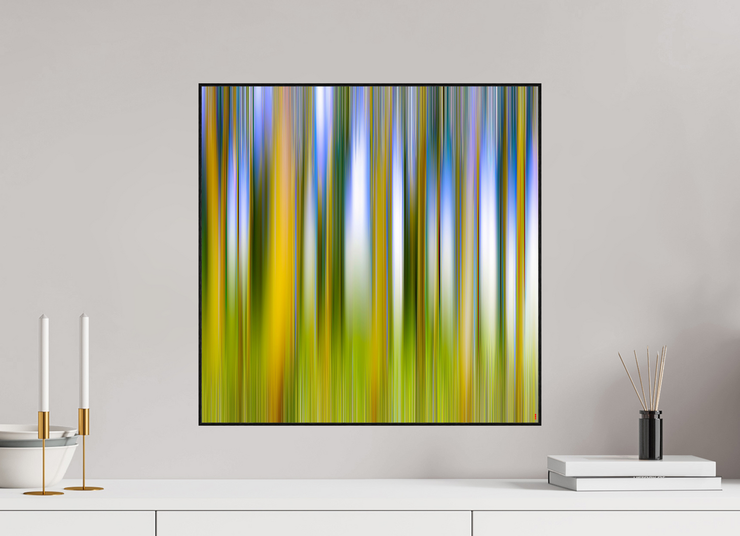 50 x 50 cm, Foto in ArtBox aus Massivholz Eiche schwarz RED³ PH Ayashe II